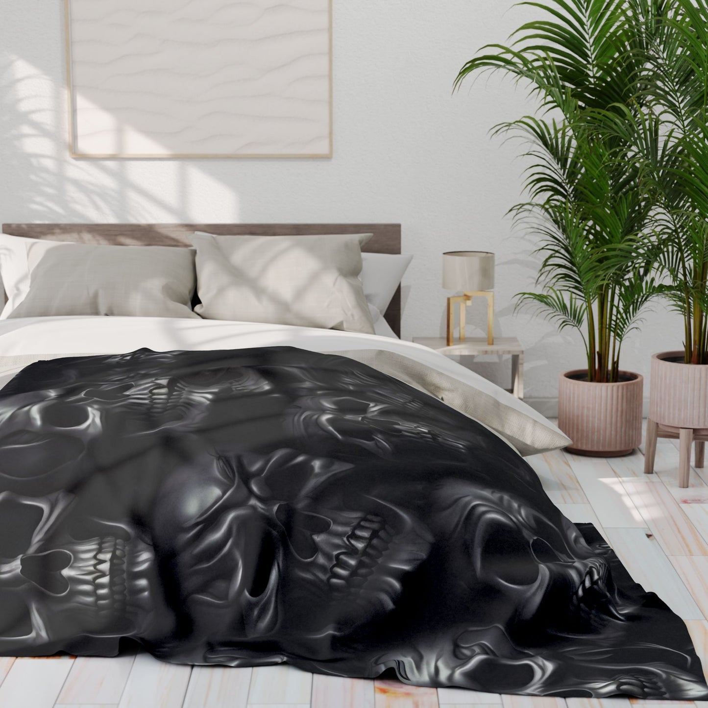 Gothic Skull Fleece Blanket