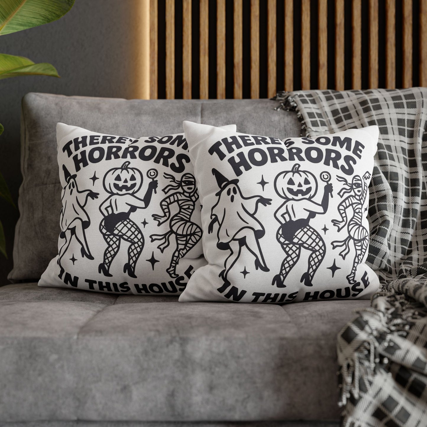 Halloween Decorative Pillowcase for Spooky Autumn Home Decor with Ghost and Mummy Design - VYBE Shop