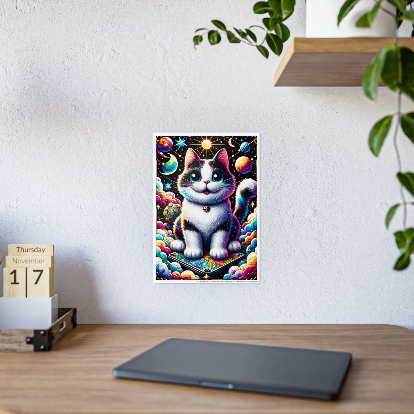 Cosmic Cat Posters - Colorful Wall Art for a Whimsical Home - VYBE Shop