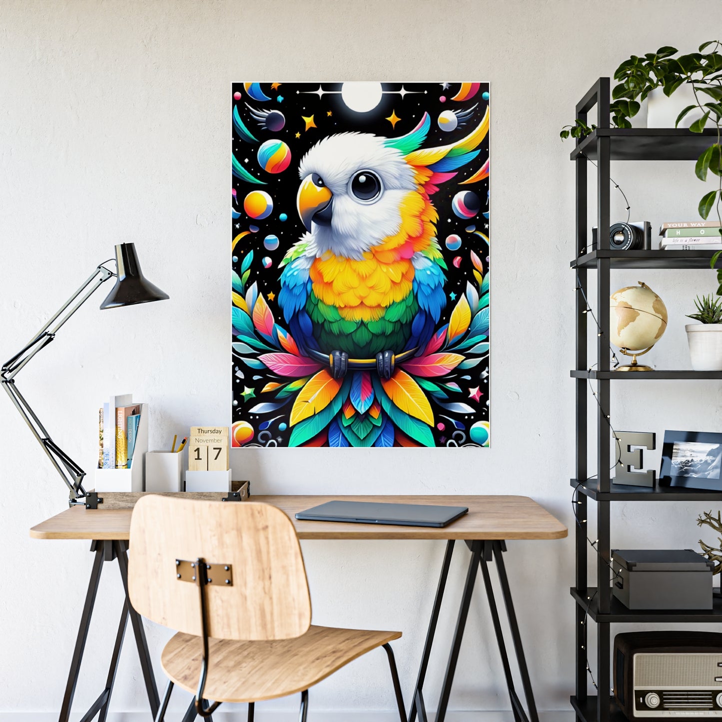 Colorful Bird Poster, Glossy Art Print - VYBE Shop
