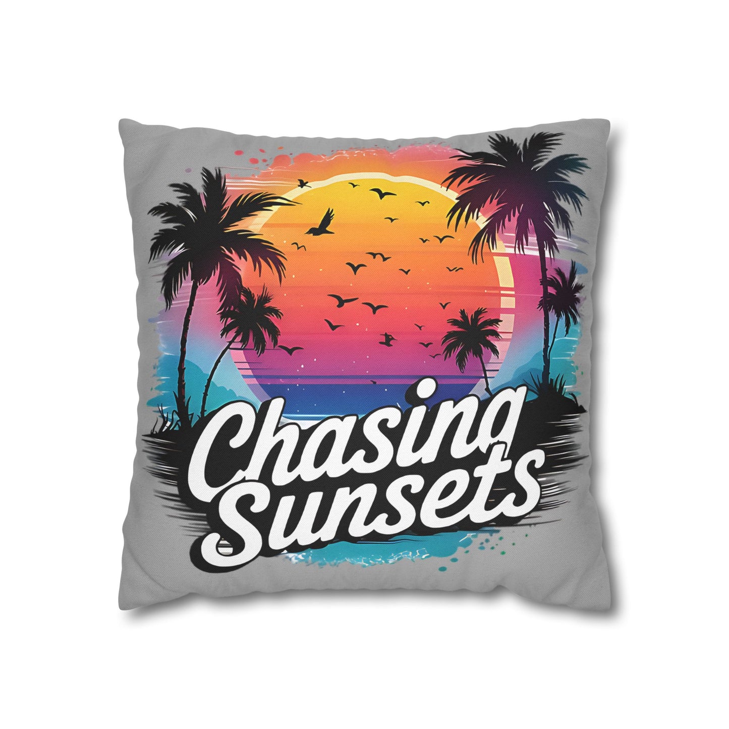 Sunset Vibes Pillowcase - Tropical Decor for Relaxation and Beach House Gifts - VYBE Shop
