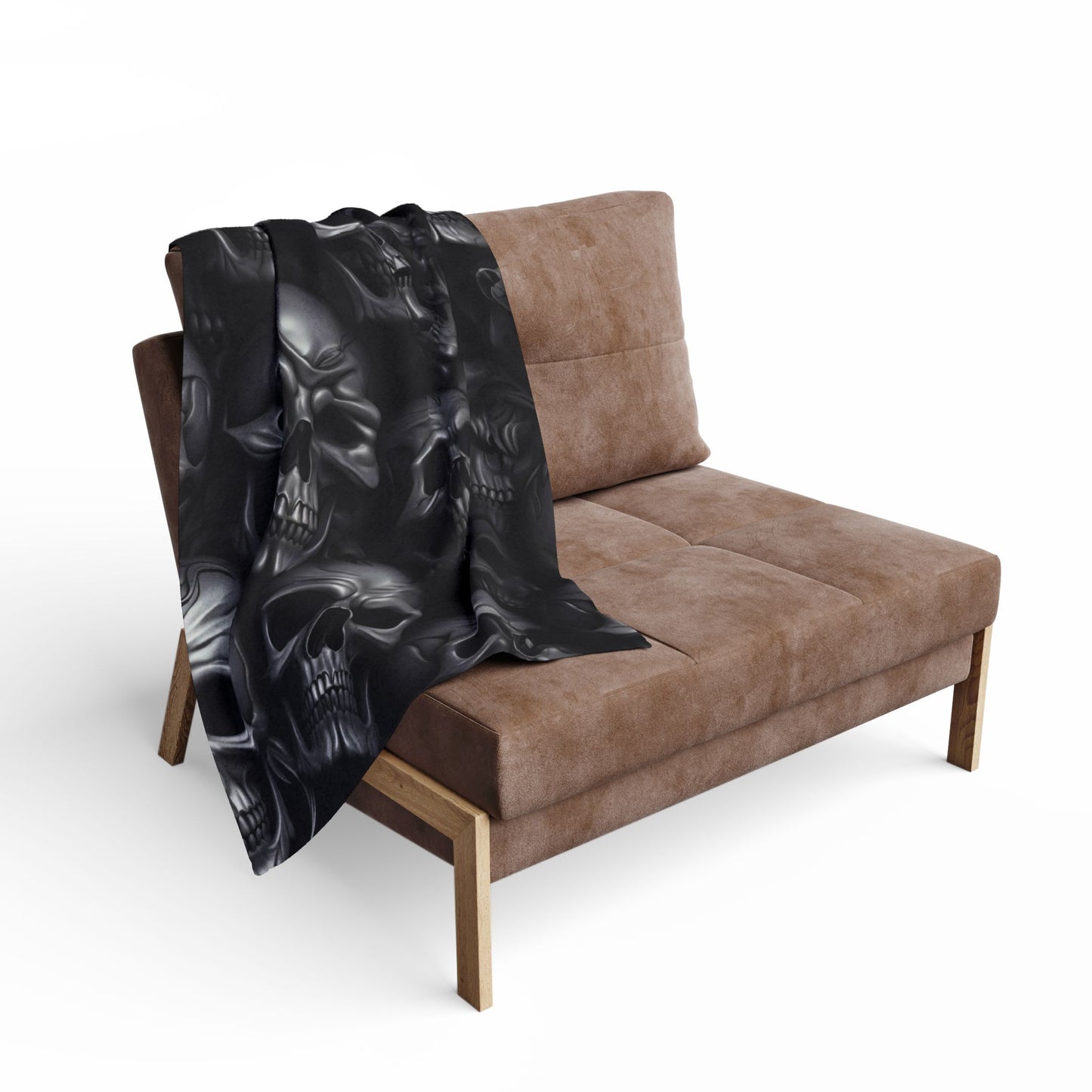Gothic Skull Fleece Blanket