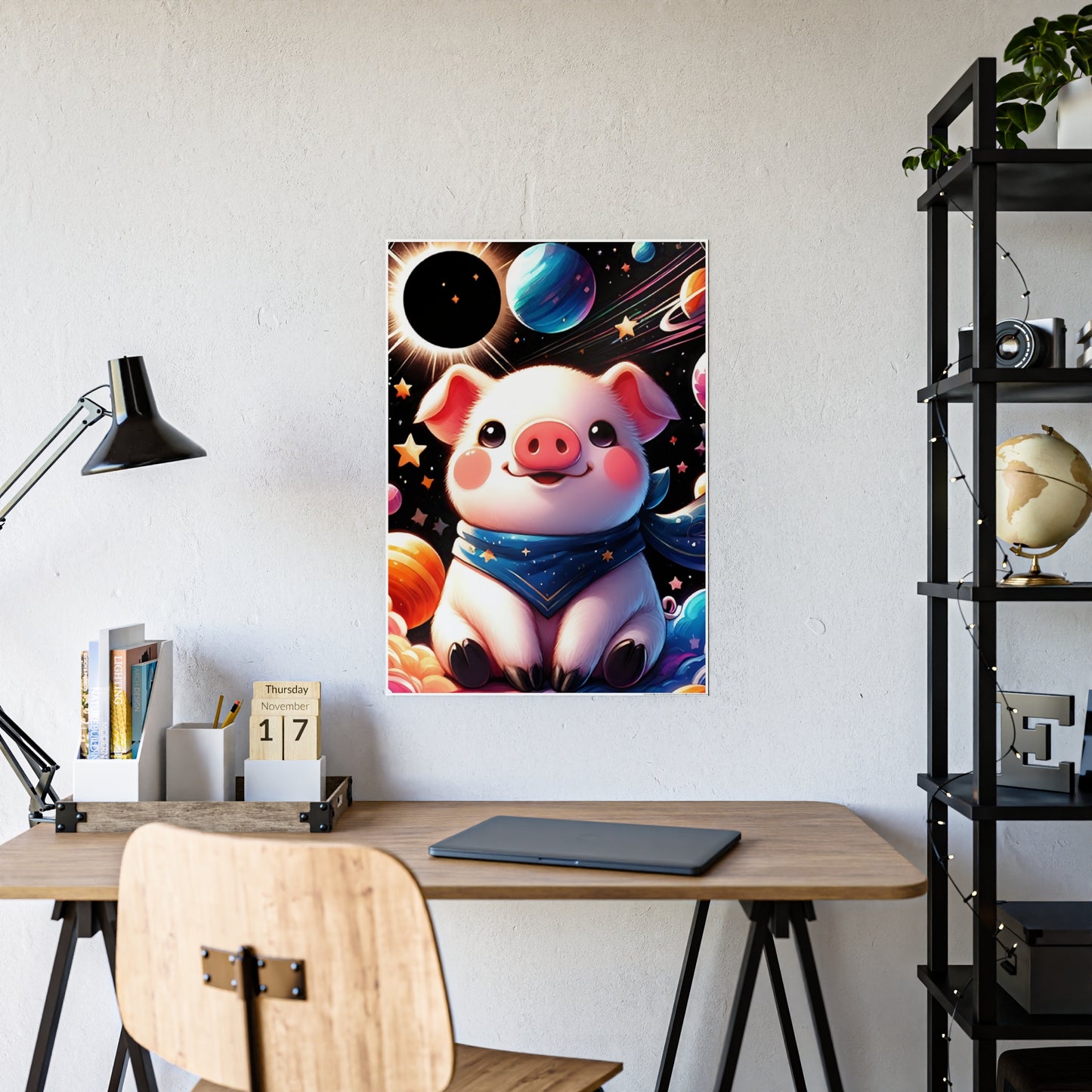 Cute Pig Galaxy Poster - Stunning Animal Wall Art for Unique Decor - VYBE Shop