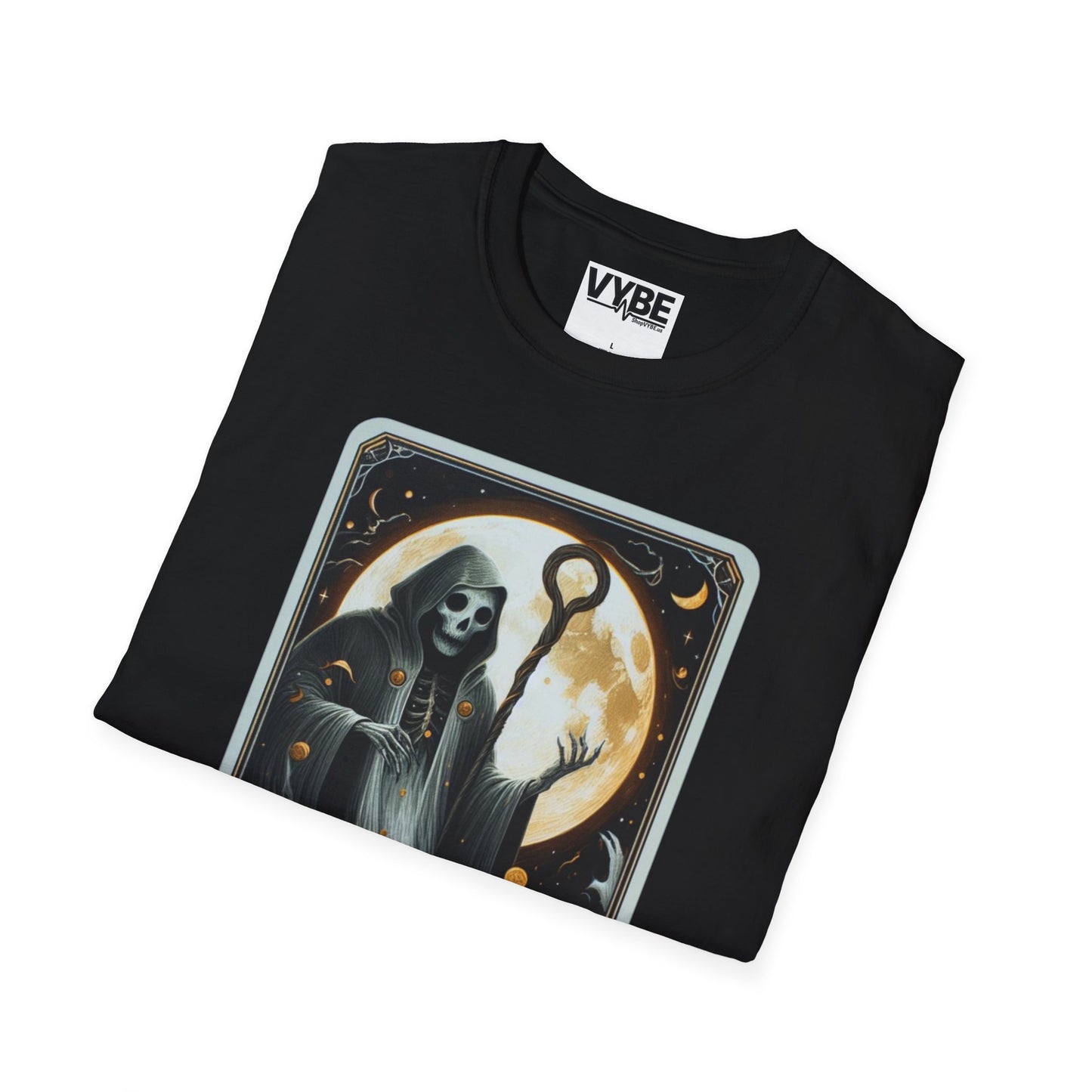 Halloween Ghost Tarot Tee - Enchanting Design for Spooky Season - VYBE Shop