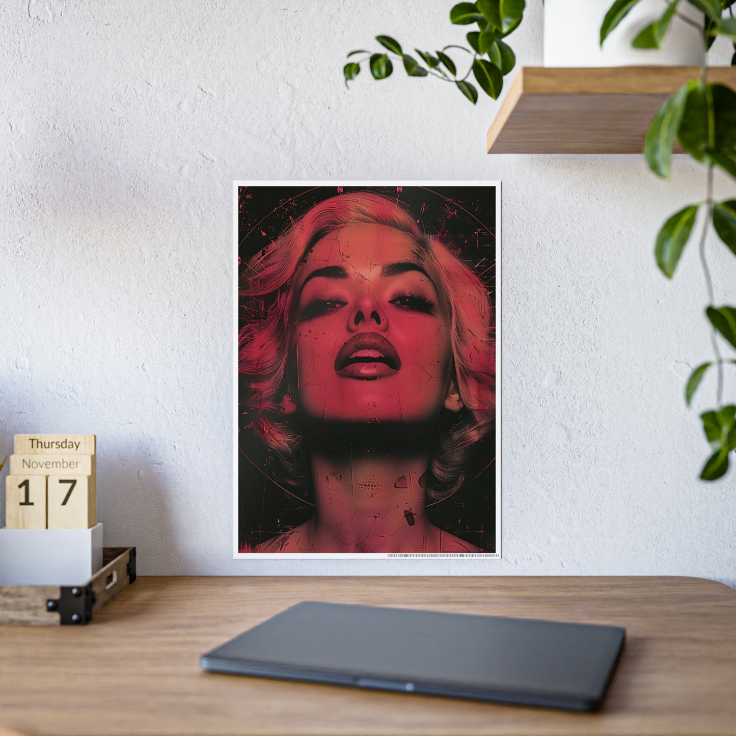 Lady in Red Art Poster - Stunning Home Decor Artwork for Your Space - VYBE Shop