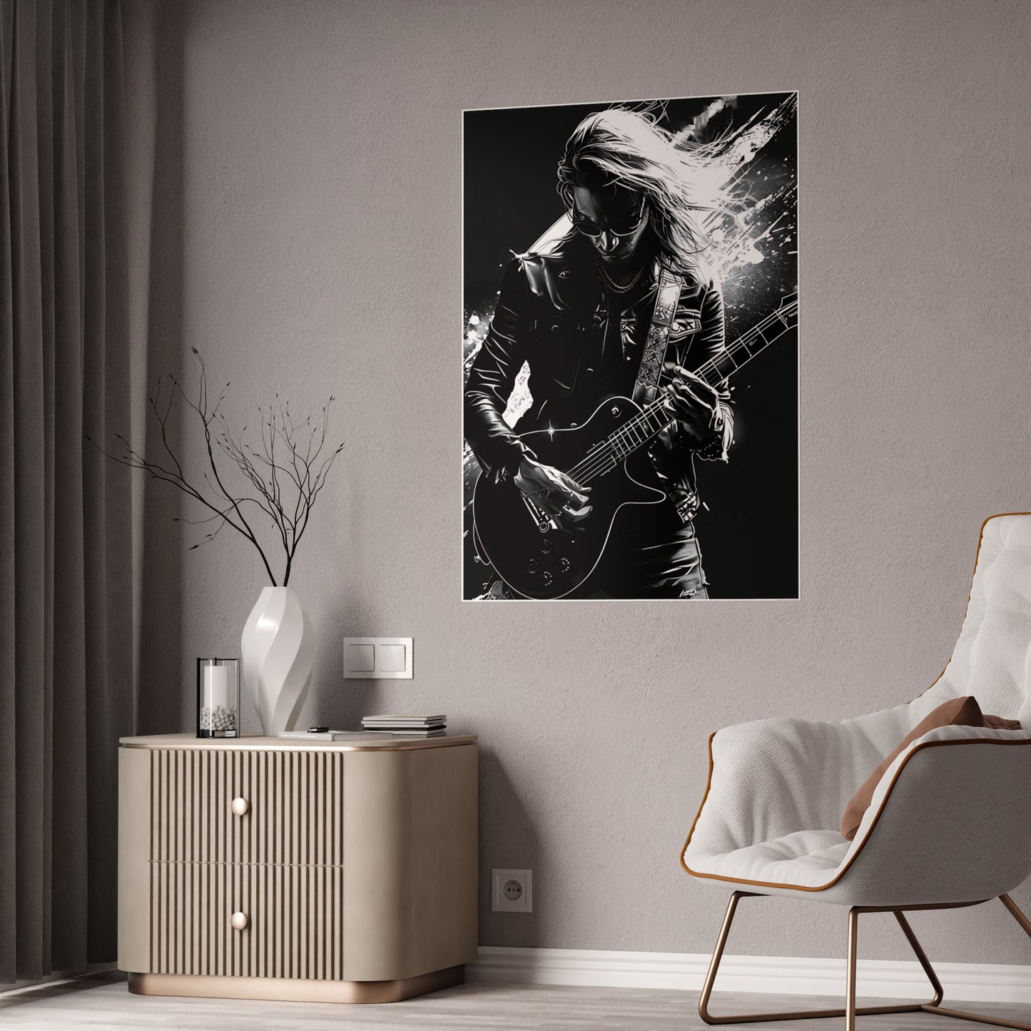 Rock Guitarist Poster - Music Wall Art, Home Decor for Musicians, Bedroom Decor & Rock & Roll Concert Memorabilia - VYBE Shop