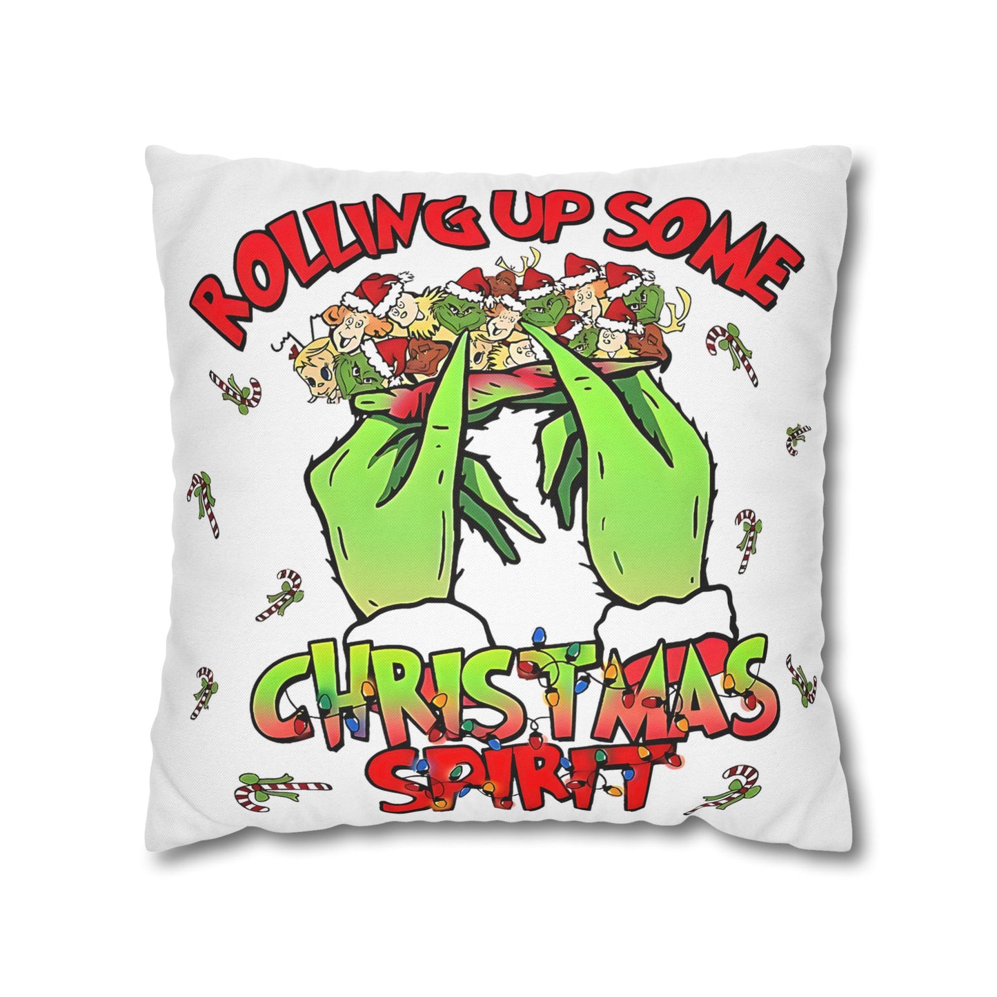 Grinch Christmas Pillowcase - Fun Holiday Decor Throw Pillow Cover for Festive Home Accent and Unique Gift - VYBE Shop