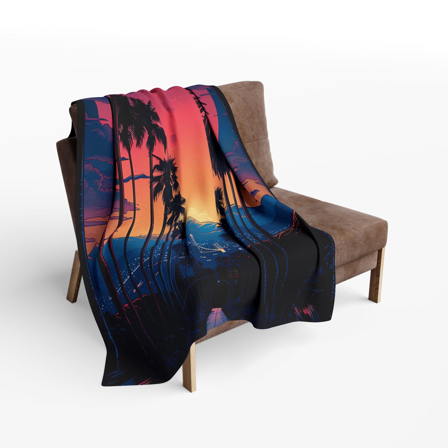 Vibrant Sunset Fleece Blanket