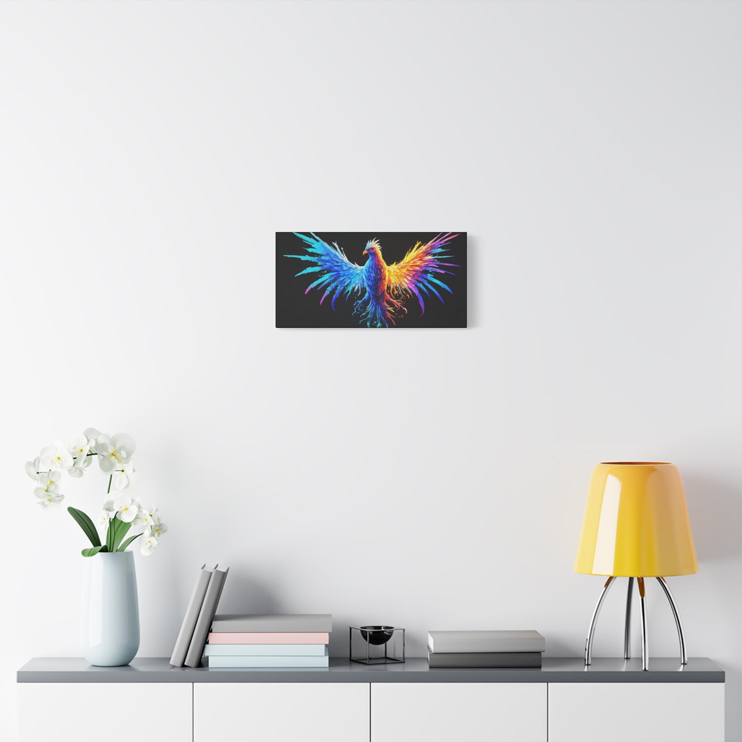 Neon Phoenix Canvas Wall Art | Colorful Home Decor, Inspirational Artwork, Gift for Art Lovers, Unique Wall Hanging - VYBE Shop