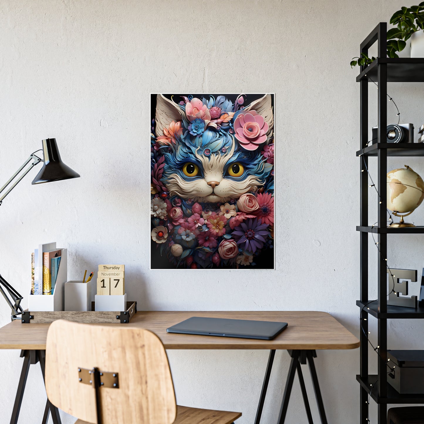 Colorful Cat Art Poster for Whimsical Wall Decor - A Perfect Home Accent - VYBE Shop