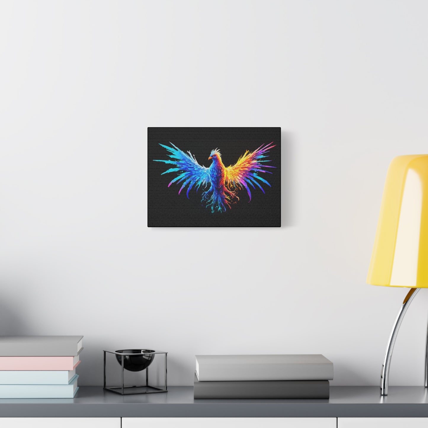 Neon Phoenix Canvas Wall Art | Colorful Home Decor, Inspirational Artwork, Gift for Art Lovers, Unique Wall Hanging - VYBE Shop
