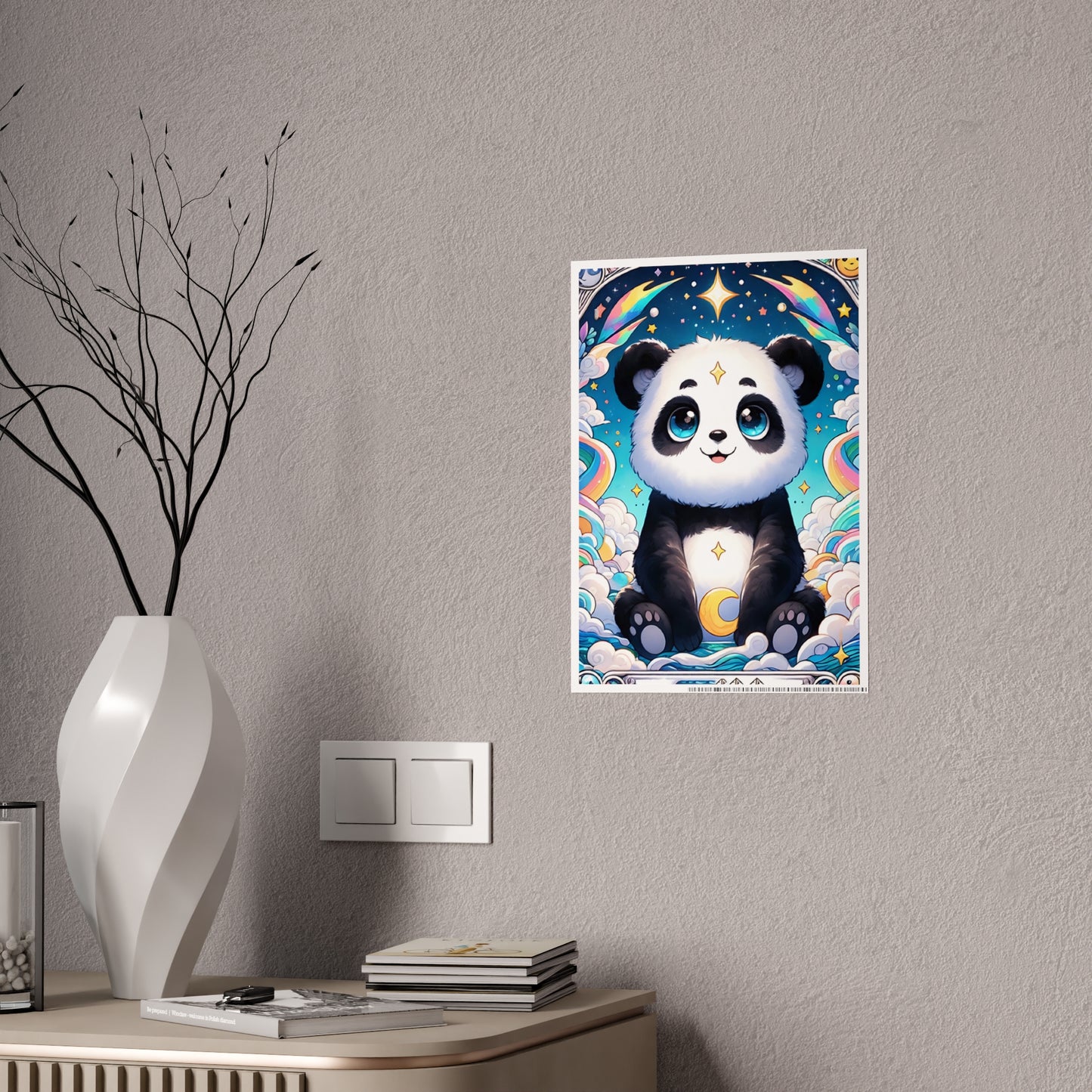 Cute Panda Wall Art - Kawaii Gloss Poster for Adorable Home Decor - VYBE Shop