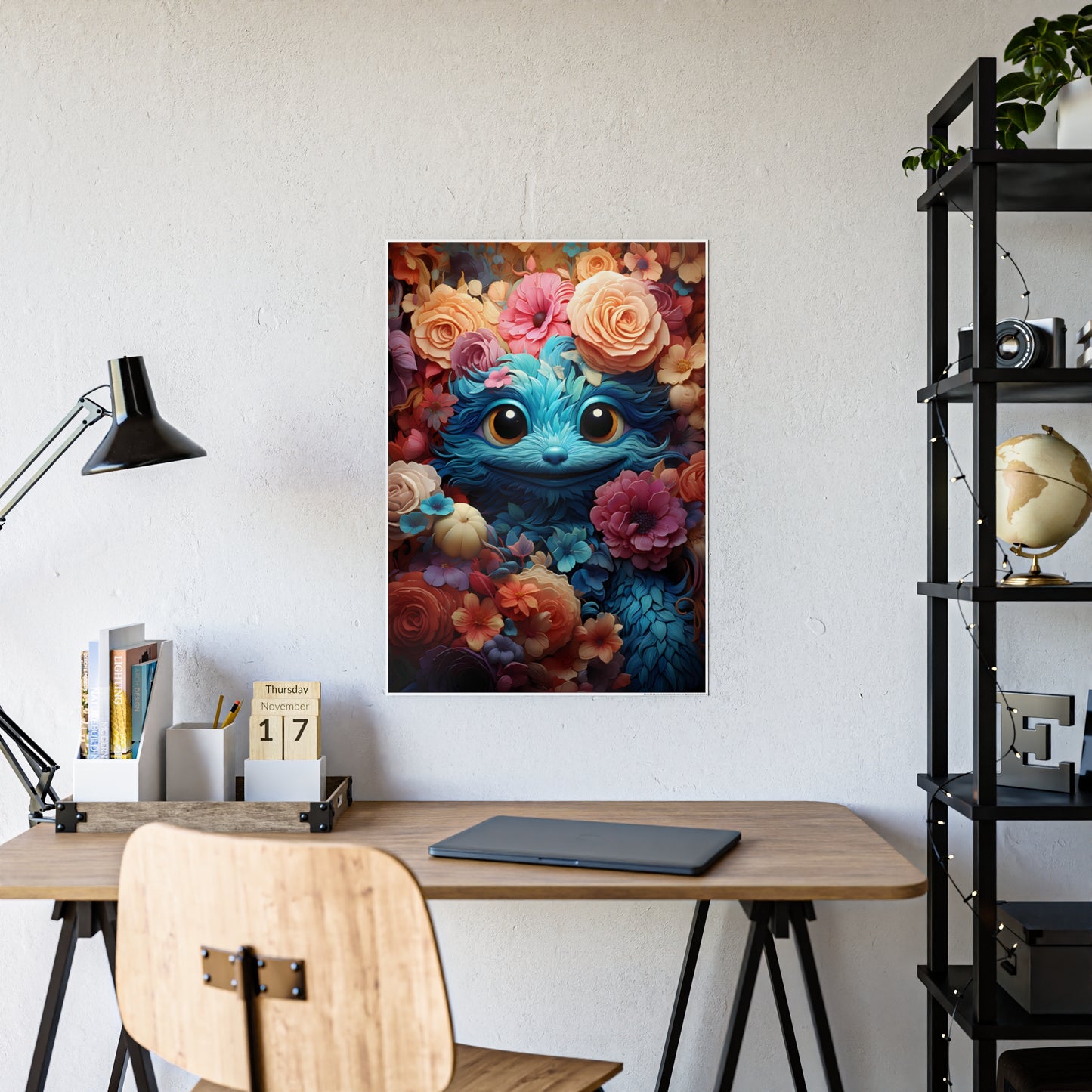 Whimsical Cat Art Poster – Enchanting Creature Artwork for Cat Lovers - VYBE Shop