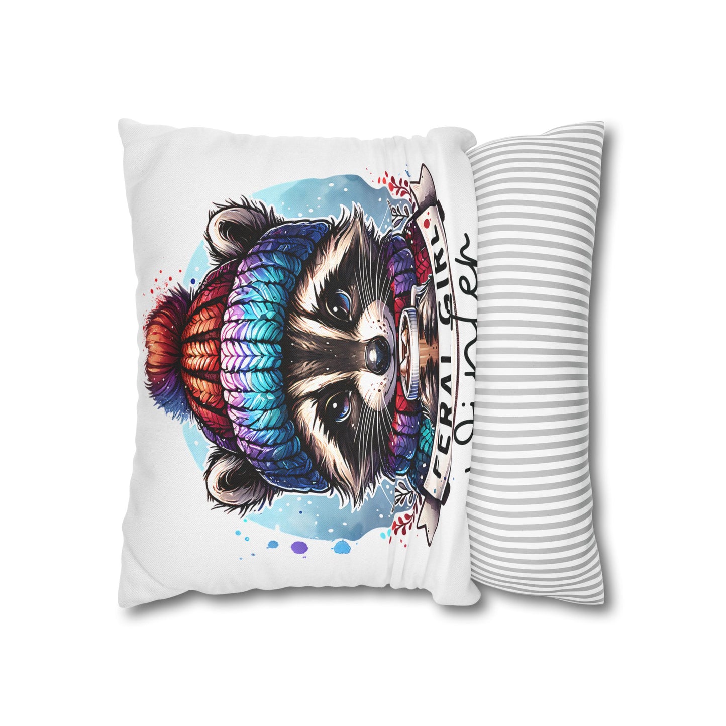 Feral Girl Winter Pillowcase - Cozy Decor for Animal Lovers, Perfect Winter Chill Vibe Home Accent Cushion Cover - VYBE Shop