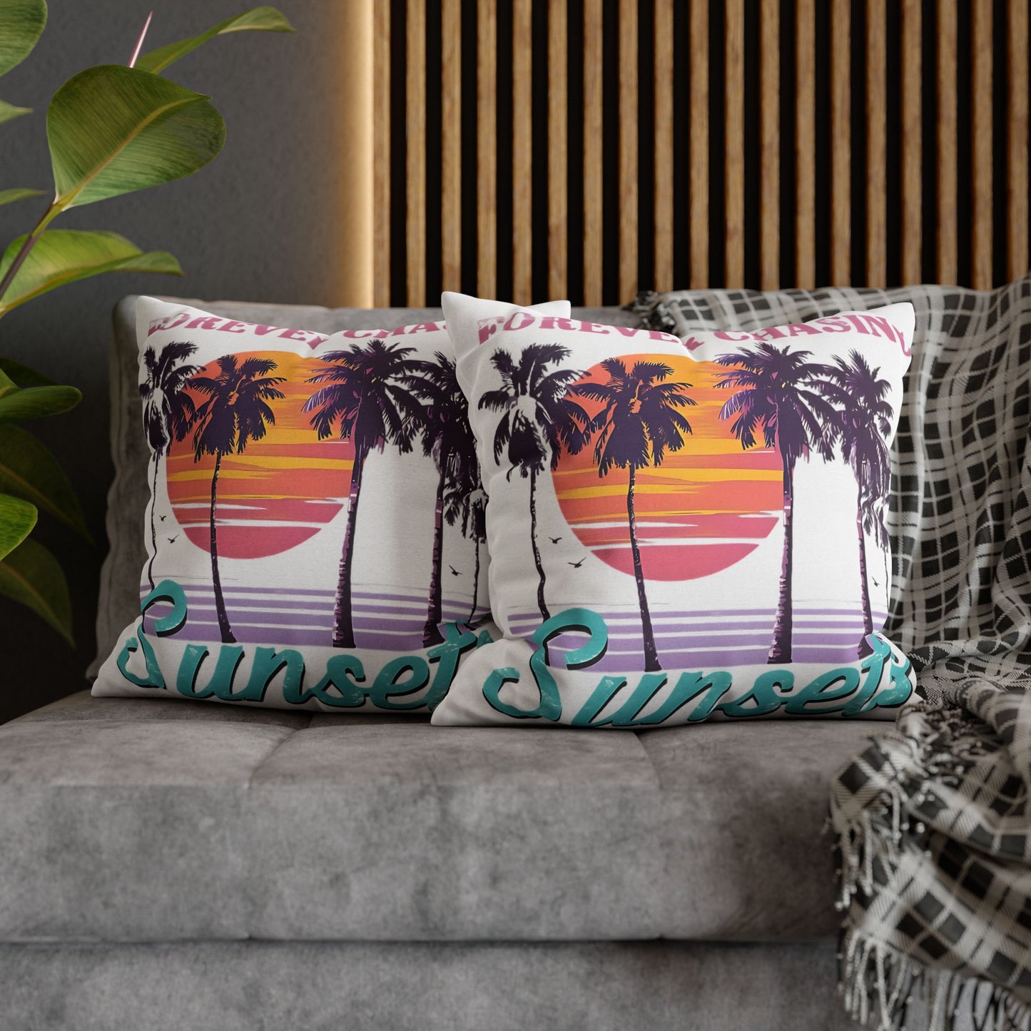 Sunset Chaser Pillowcase for Tropical Decor and Beach Vibes - Perfect Home Accent and Gift for Sunset Lovers - VYBE Shop