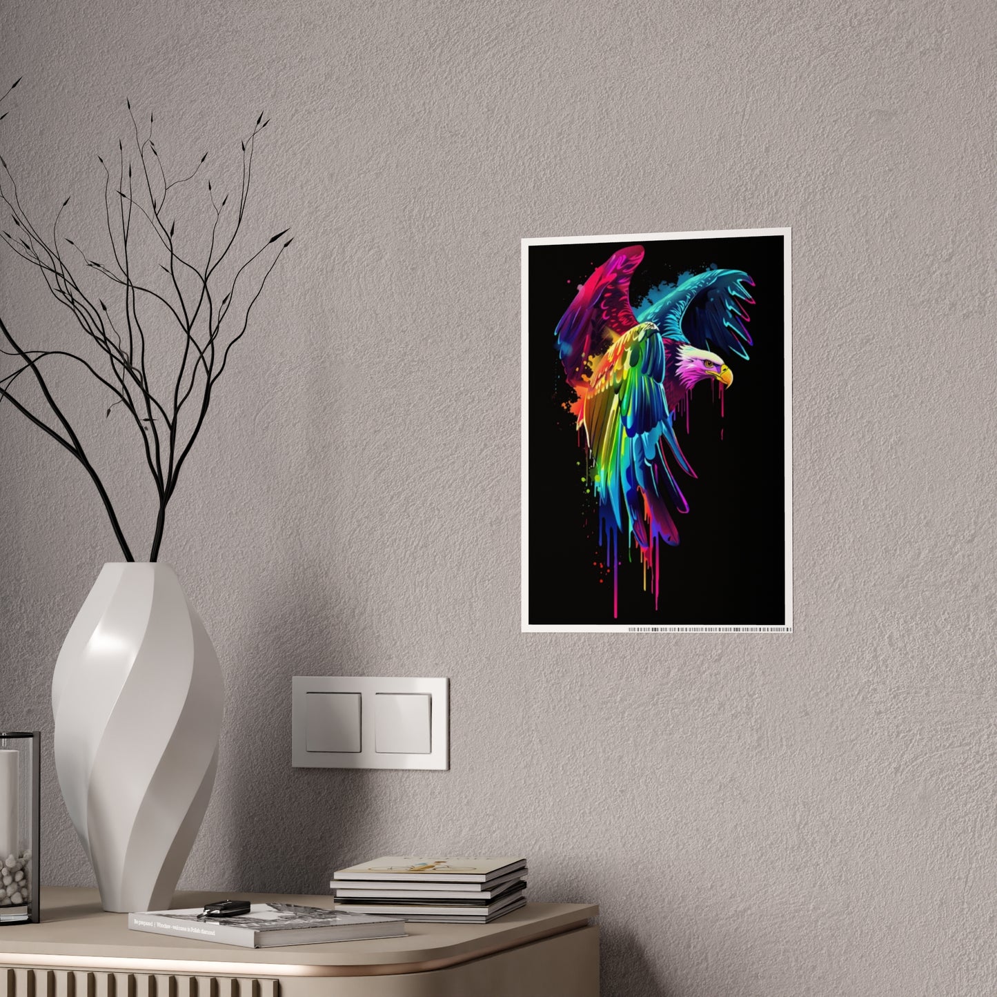 Vibrant Eagle Wall Art - Colorful Gloss Poster for Stunning Home Decor - VYBE Shop