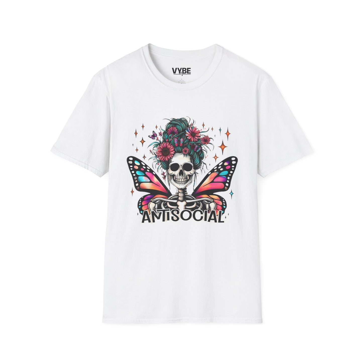 Antisocial Skeleton Tee - VYBE Shop