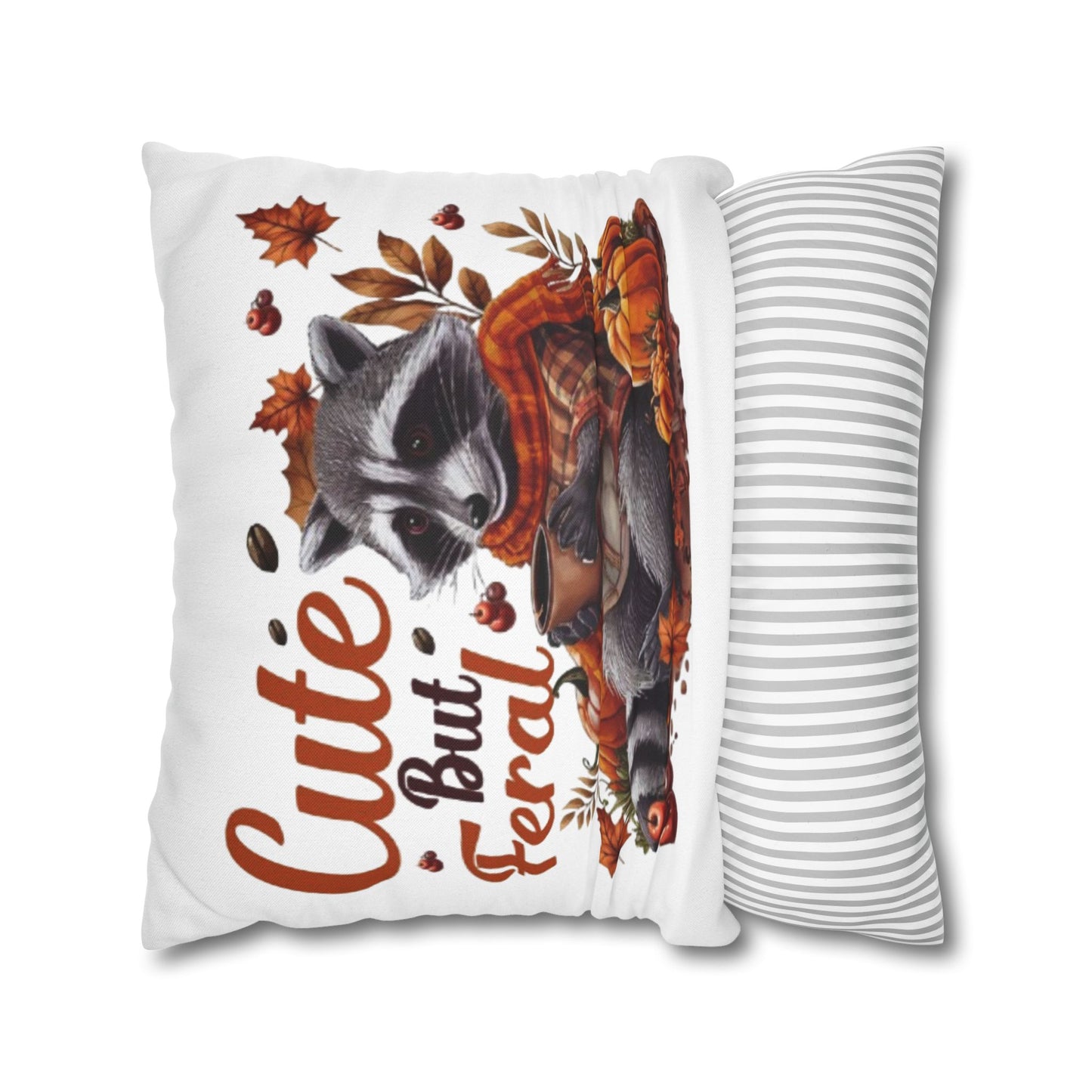 Cute Raccoon Pillowcase | Cozy Fall Decor for Animal Lovers, Autumn Home Accent Decorative Cushion Cover - VYBE Shop