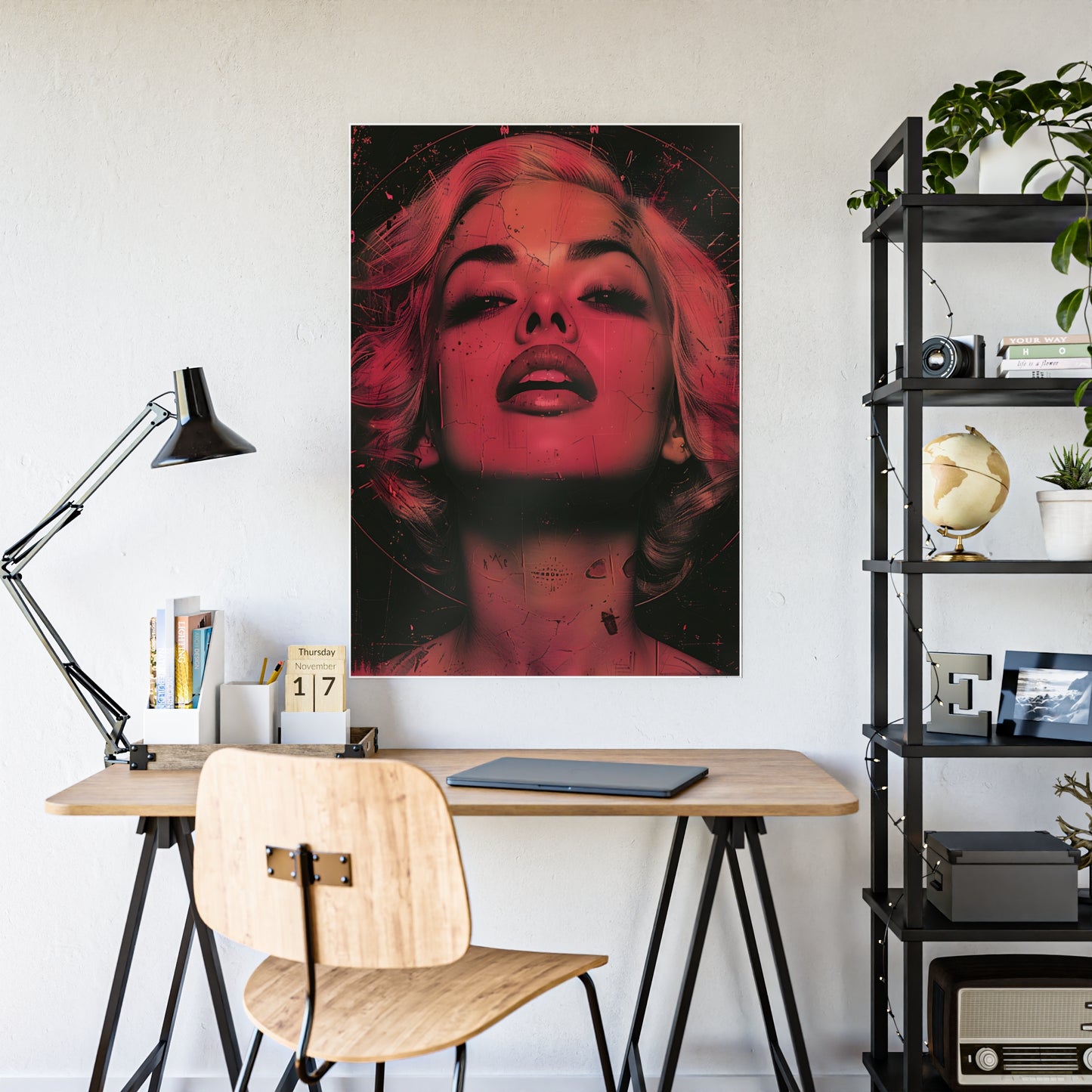Lady in Red Art Poster - Stunning Home Decor Artwork for Your Space - VYBE Shop