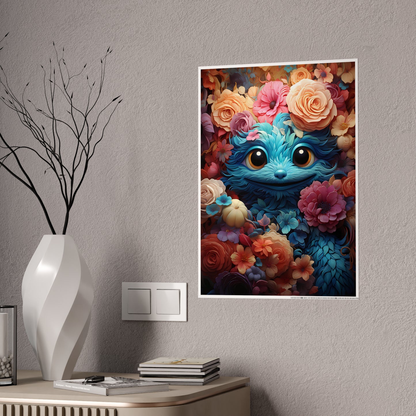Whimsical Cat Art Poster – Enchanting Creature Artwork for Cat Lovers - VYBE Shop