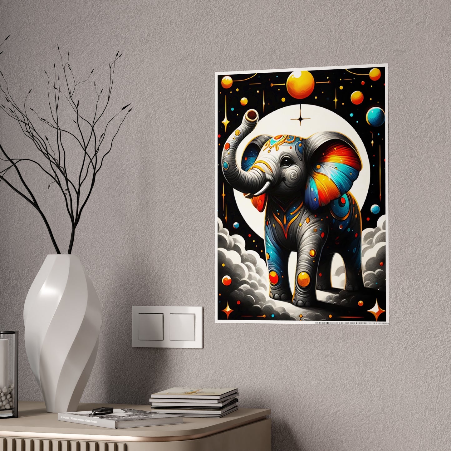 Colorful Elephant Art PosterUnique Gifts for Animal Lovers - VYBE Shop