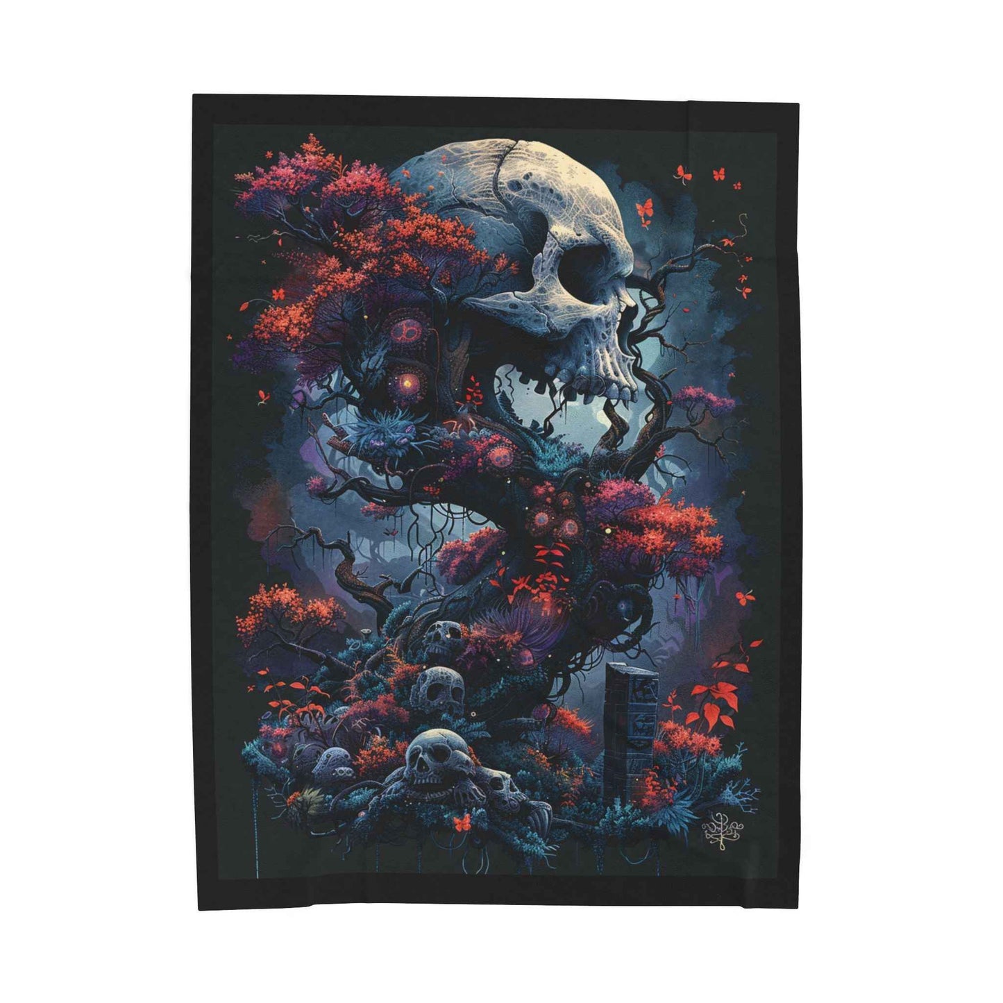 Gothic Skull Plush Blanket