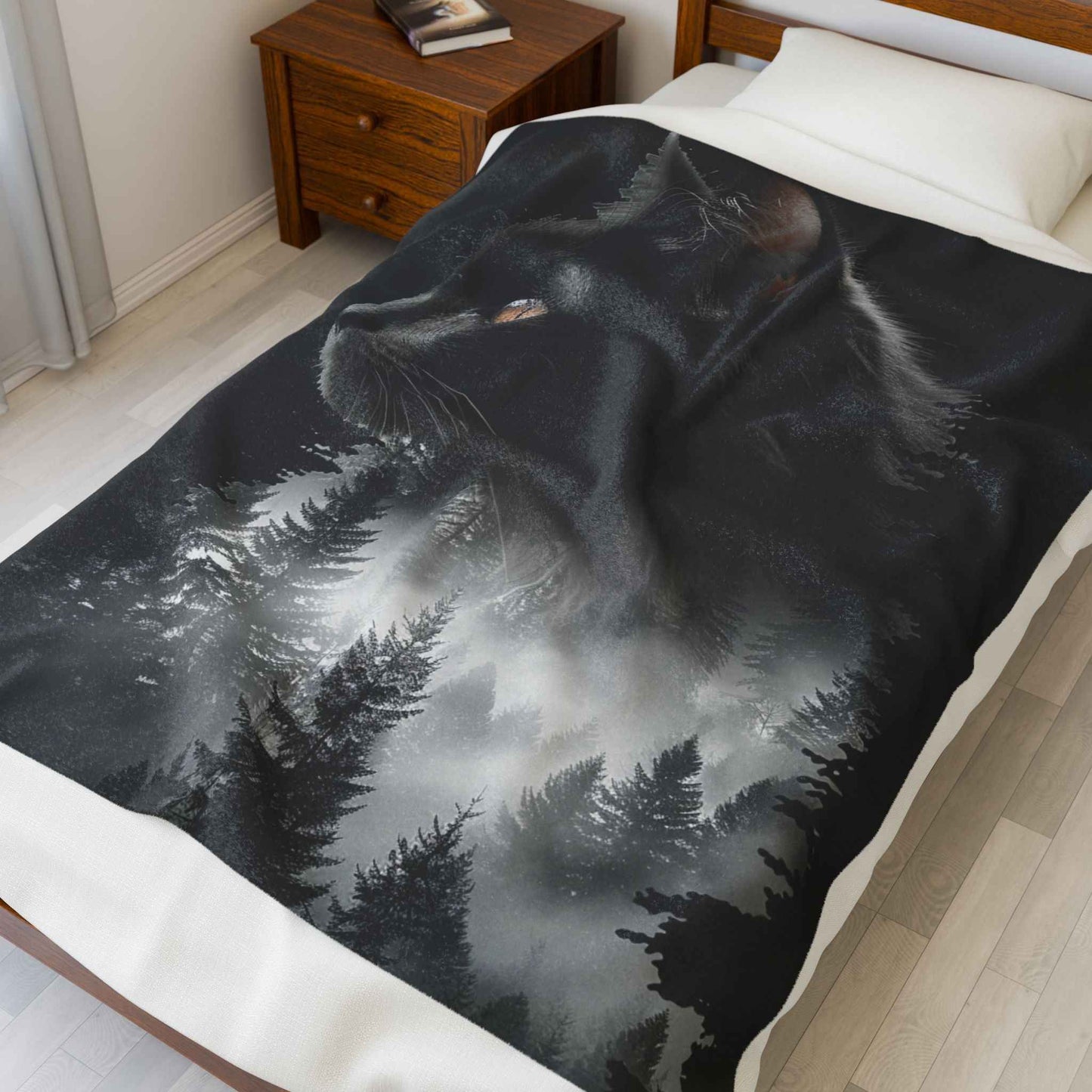 Mystical Cat Plush Blanket