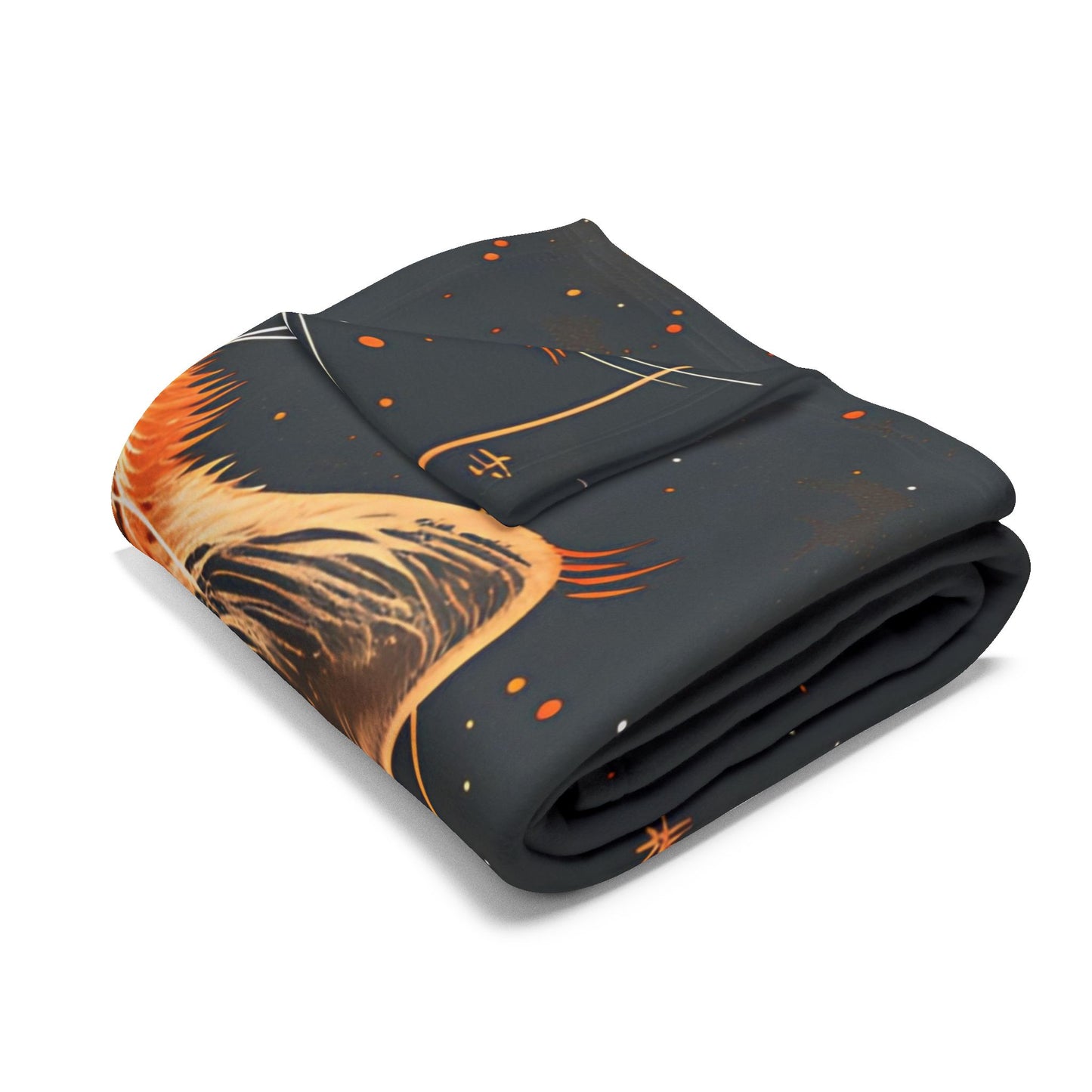 Cosmic Cat Fleece Blanket – Cozy Space-Themed Throw, Pet Lover Gift, Home Decor, Cat Lover Blanket, Warm Gift for All Occasions - VYBE