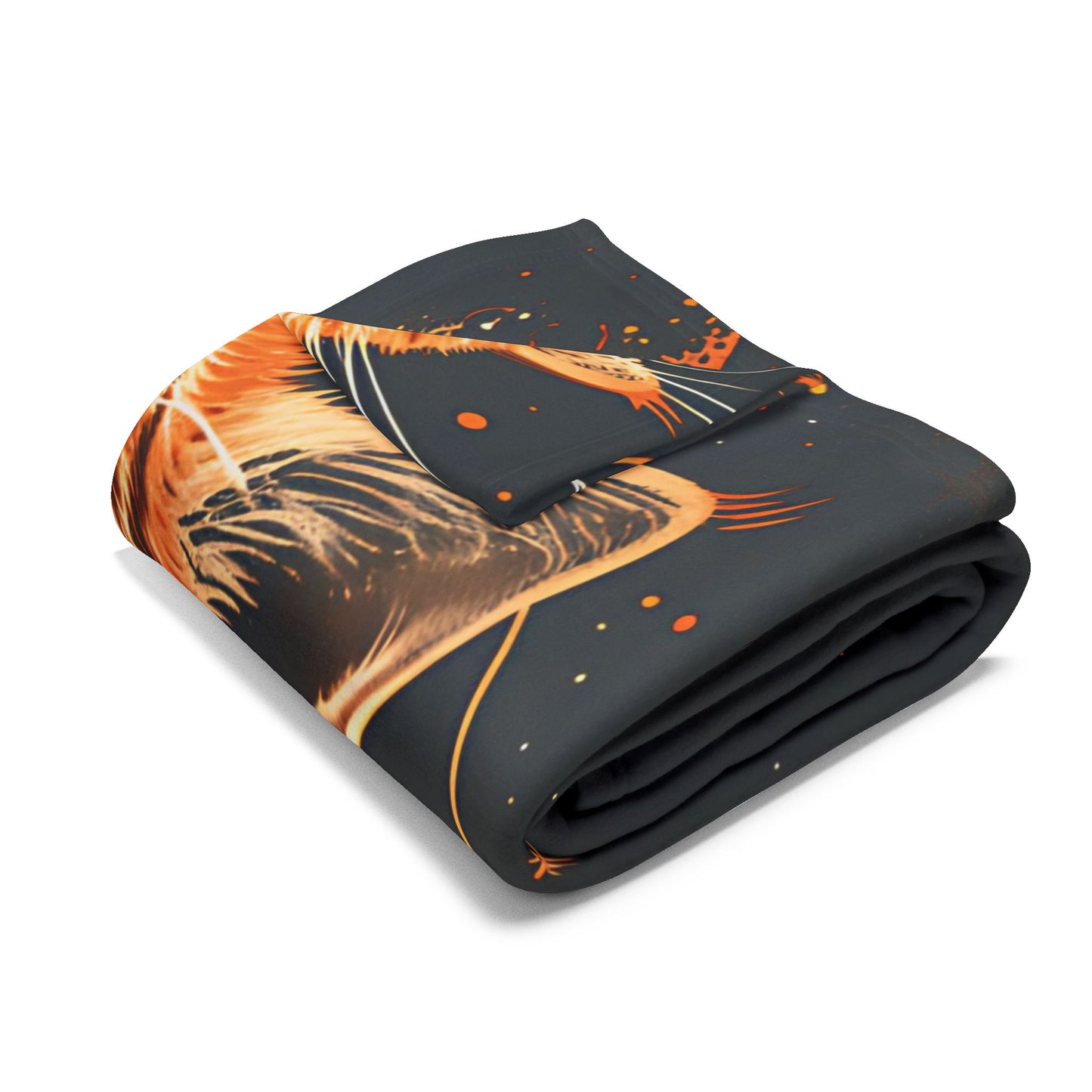 Cosmic Cat Fleece Blanket – Cozy Space-Themed Throw, Pet Lover Gift, Home Decor, Cat Lover Blanket, Warm Gift for All Occasions - VYBE