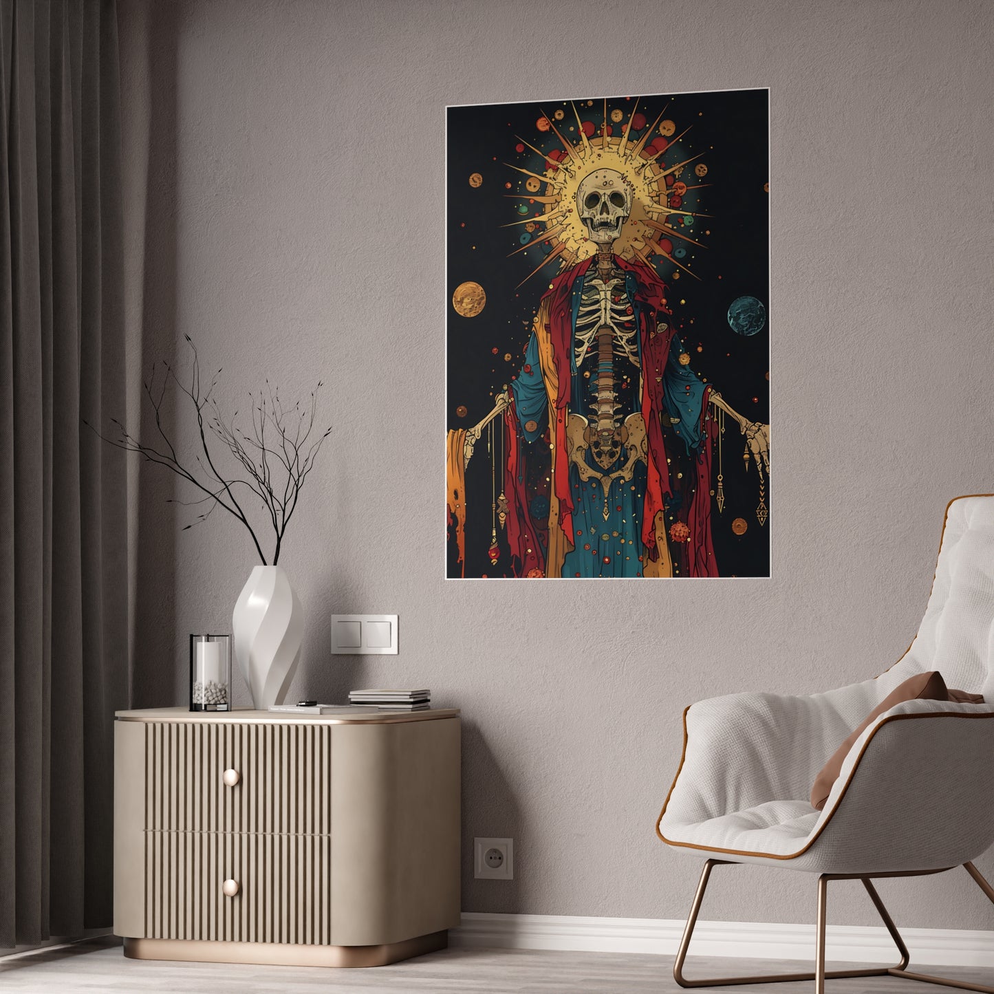 Skeleton Colorful Skeletal Poster - VYBE Shop