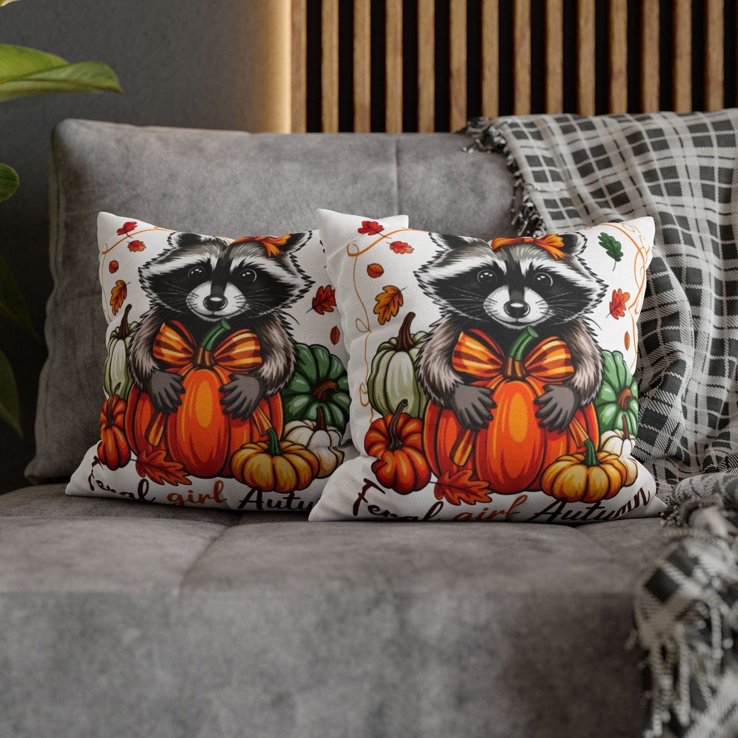 Autumn Raccoon Pillowcase for Cozy Home Decor and Fall Gifts for Animal Lovers - VYBE Shop