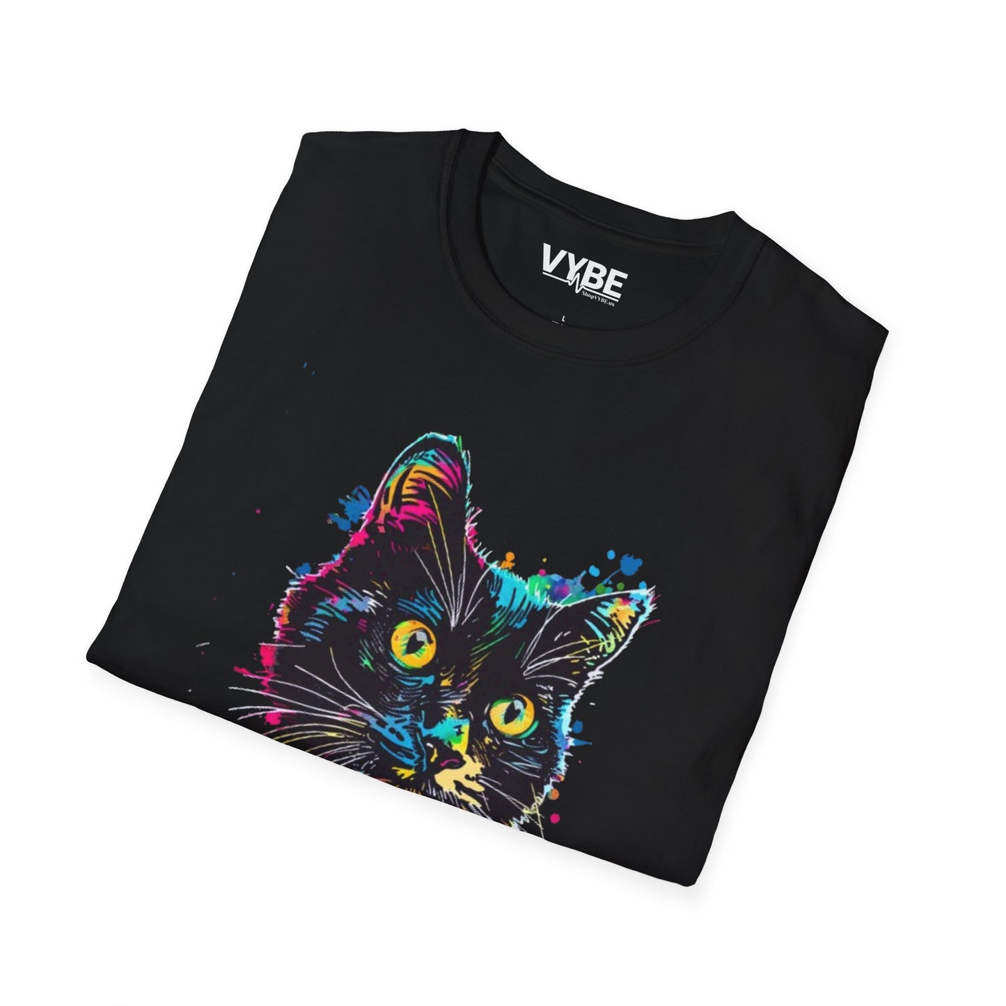 Colorful Cat Art T-Shirt - VYBE