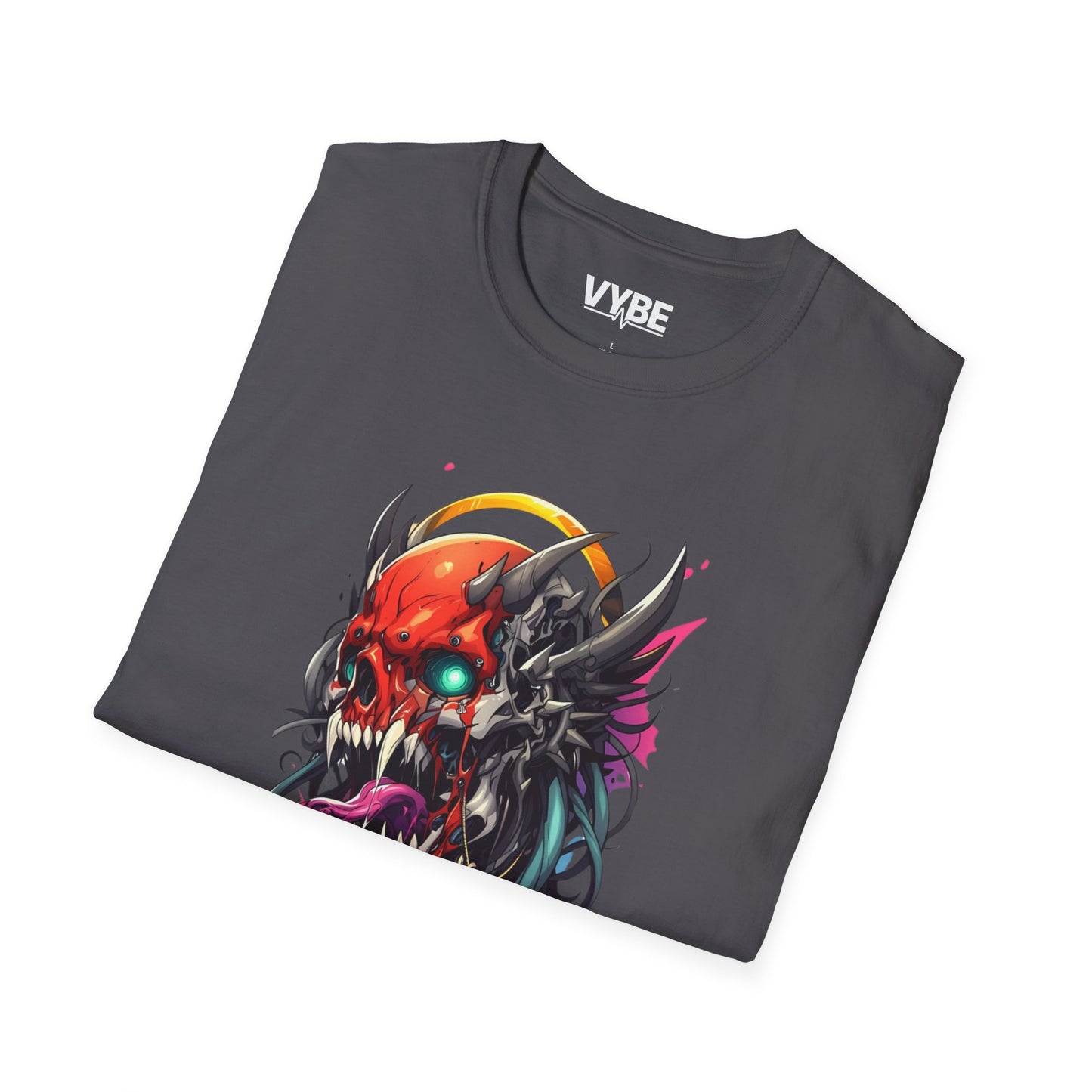 Vibrant Alternative Skull T-Shirt - Trendy Graphic Tee - VYBE