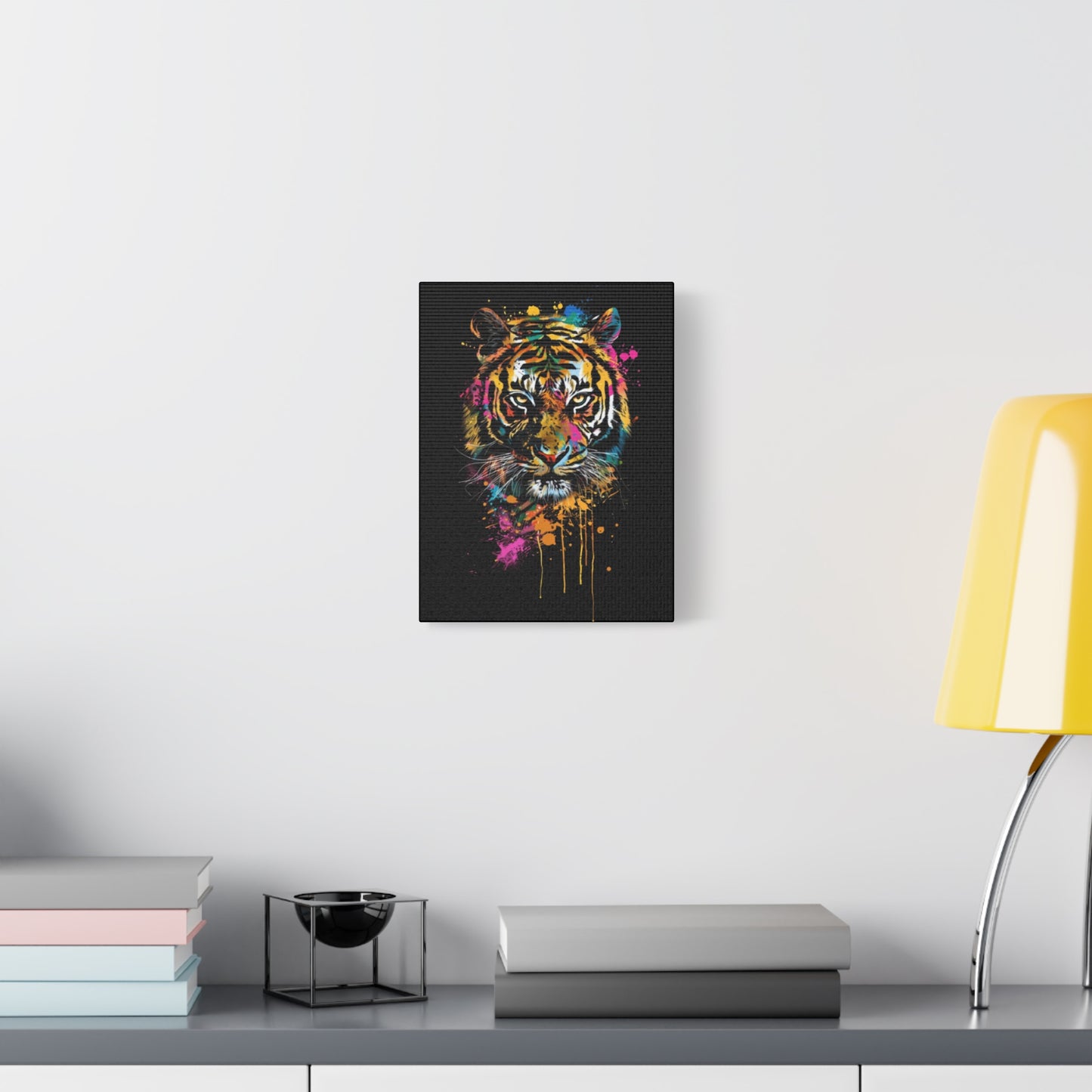 Neon Tiger Canvas Art, Colorful Wall Décor, Modern Home Decor, Wildlife Art, Gift for Animal Lovers - VYBE Shop