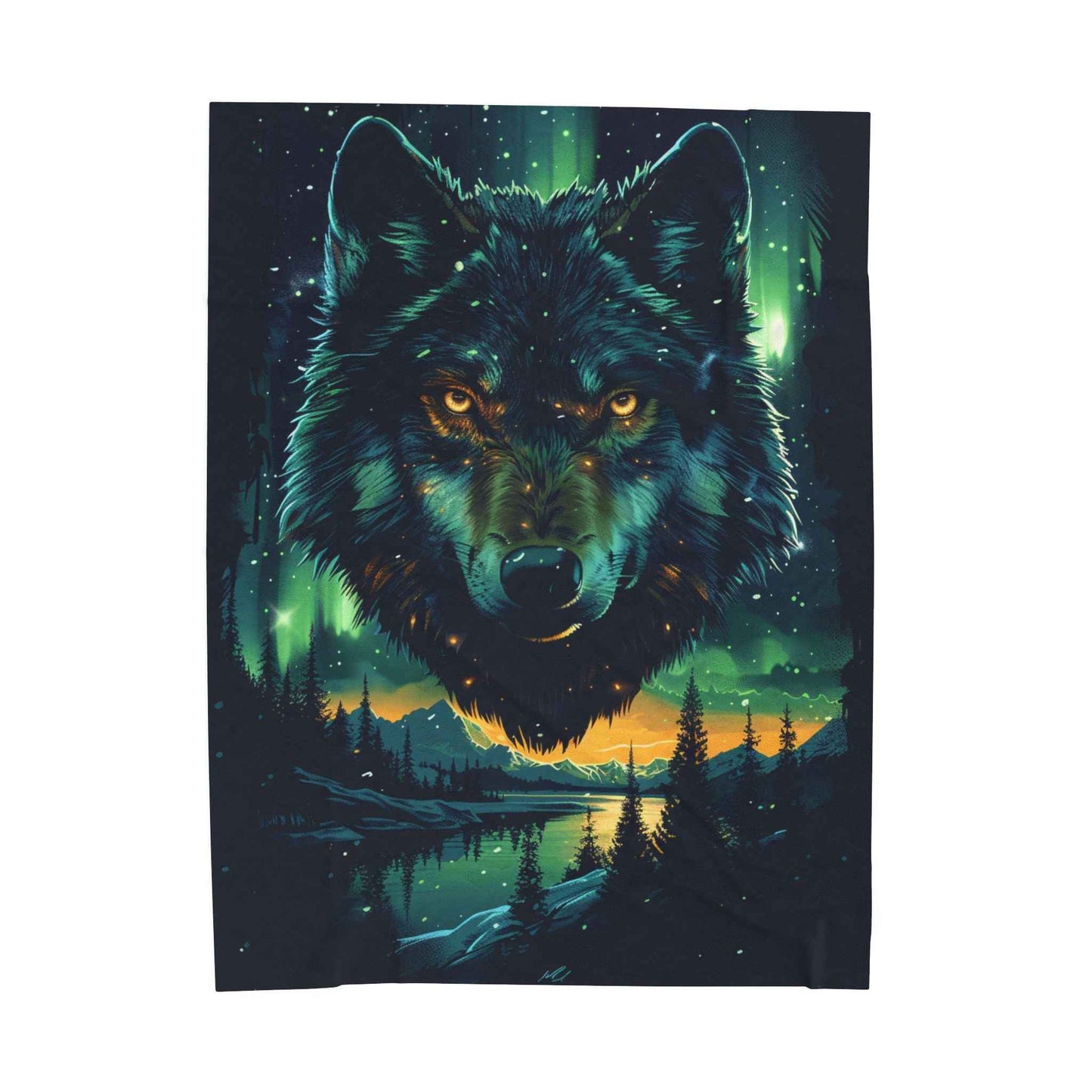 Majestic Wolf Plush Blanket