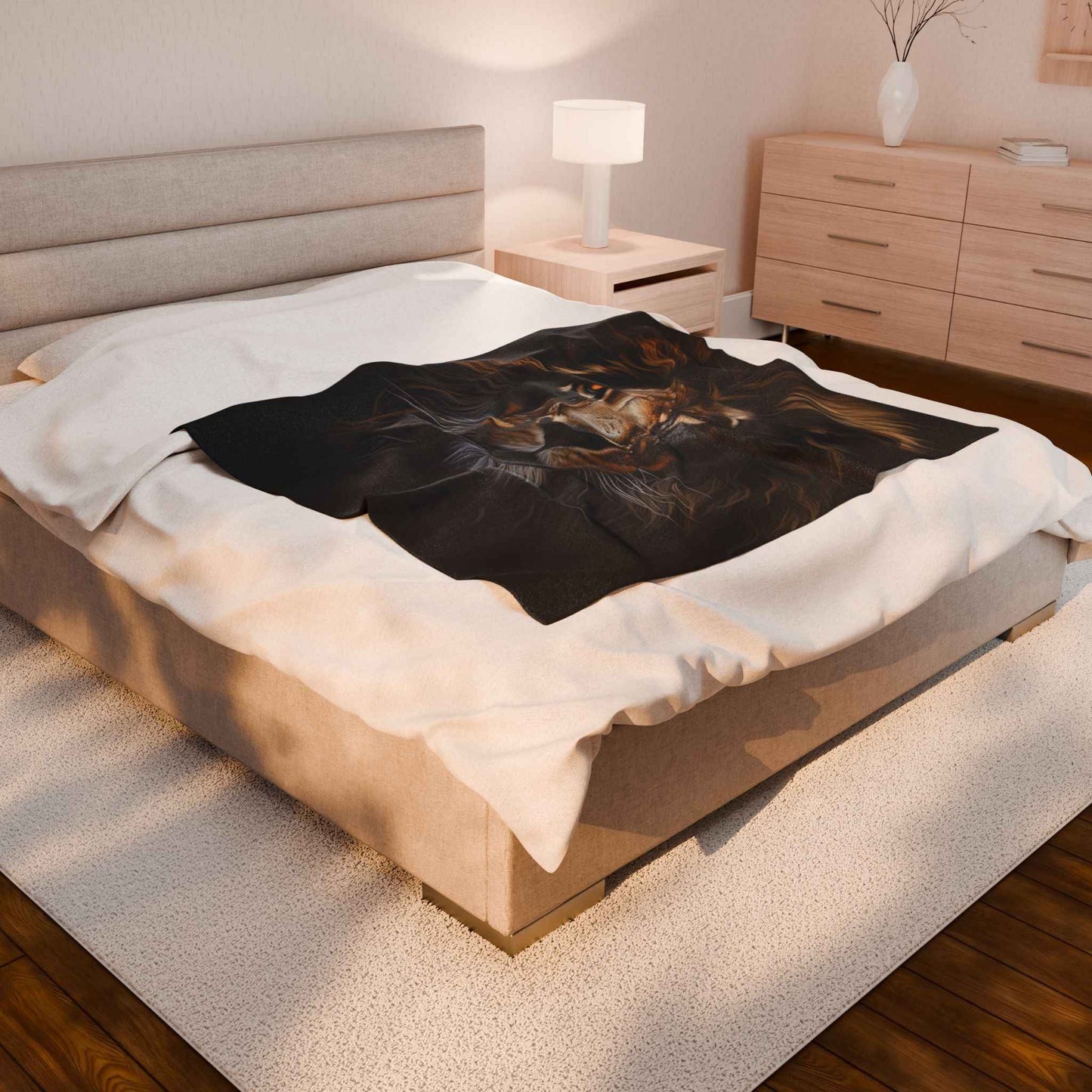 Lion Print Plush Blanket