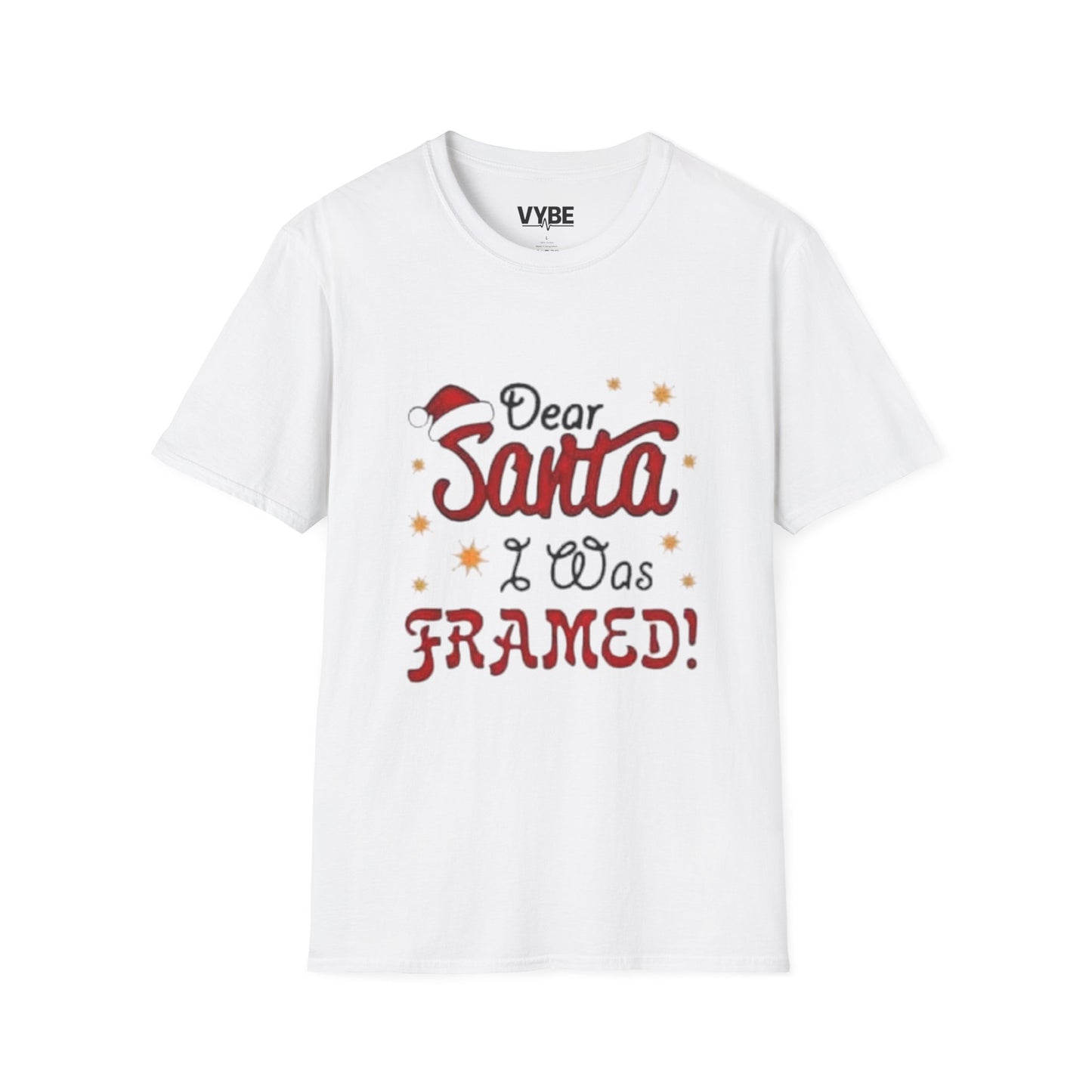 Christmas- Funny Dear Santa Framed Christmas T-Shirt - VYBE Shop