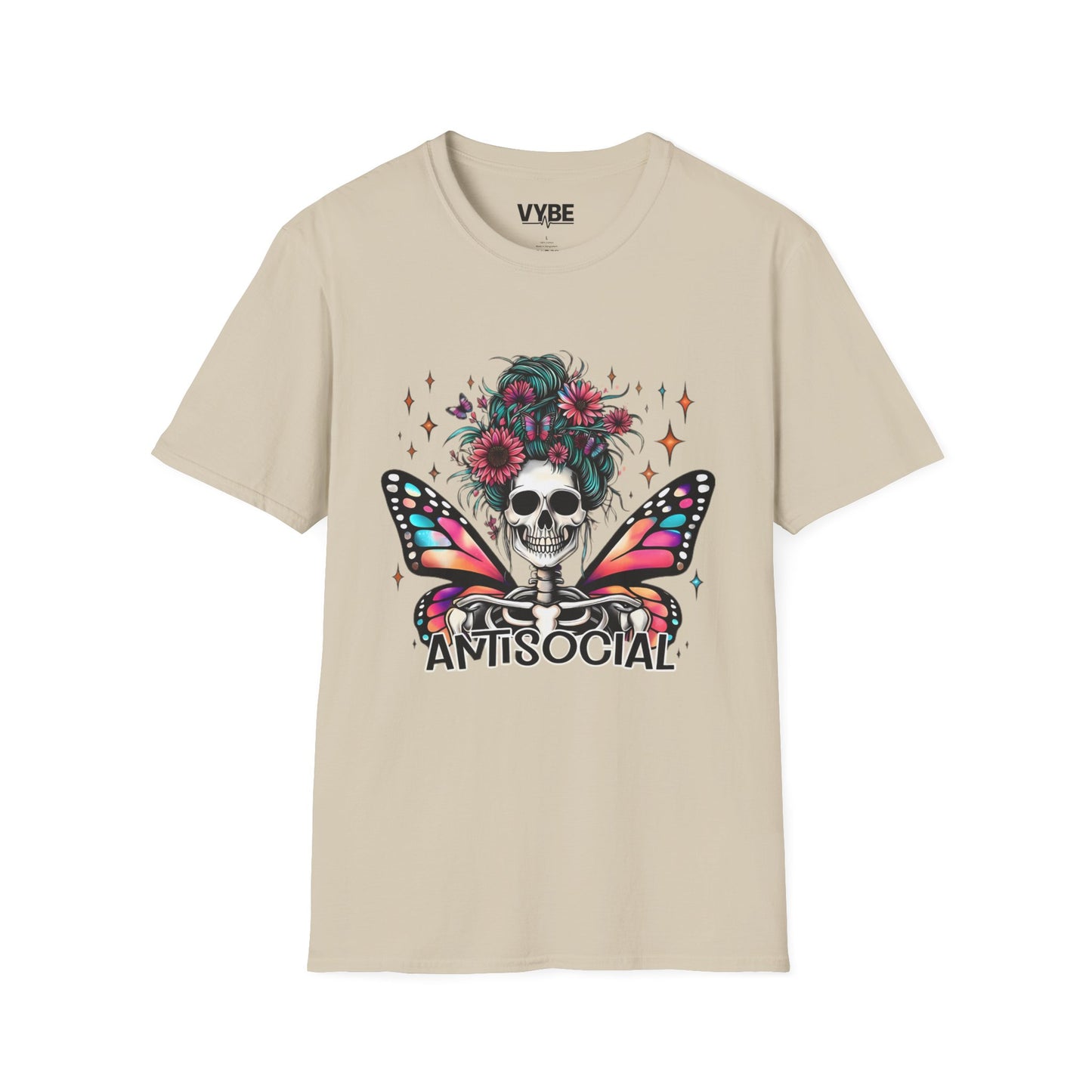 Antisocial Skeleton Tee - VYBE Shop