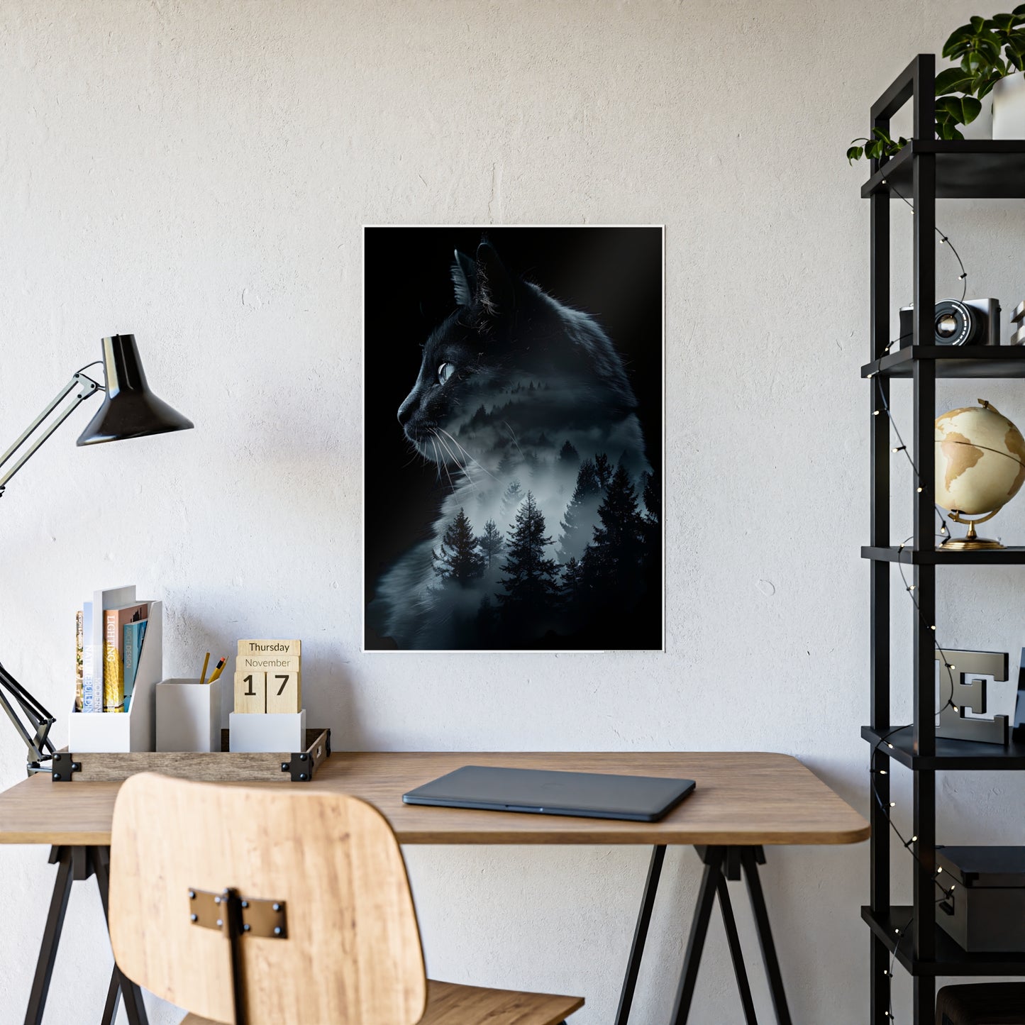 Cat- Mystical Cat Art Print Poster - VYBE Shop