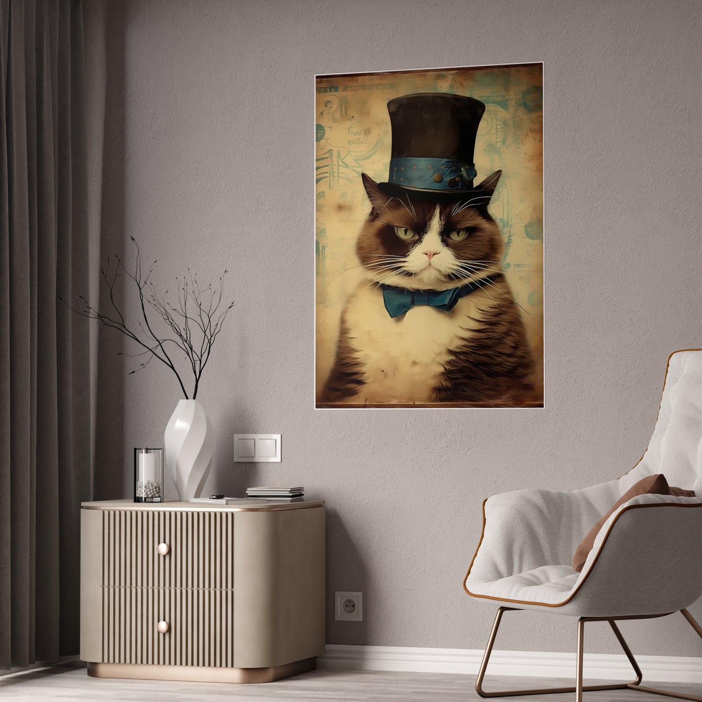 Cute Grumpy Cat Poster - VYBE Shop