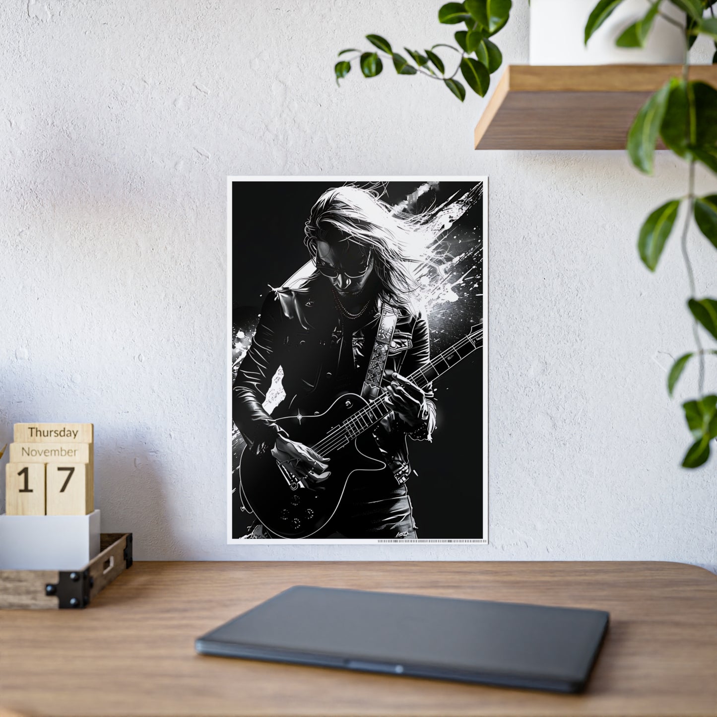 Rock Guitarist Poster - Music Wall Art, Home Decor for Musicians, Bedroom Decor & Rock & Roll Concert Memorabilia - VYBE Shop