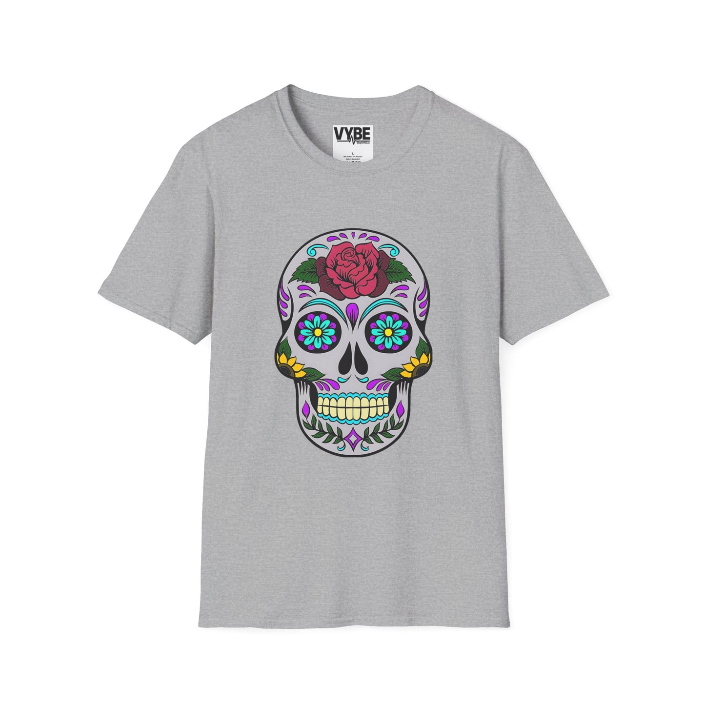 Colorful Skull Tee - Vibrant Graphic T-Shirt for Bold Style - VYBE Shop