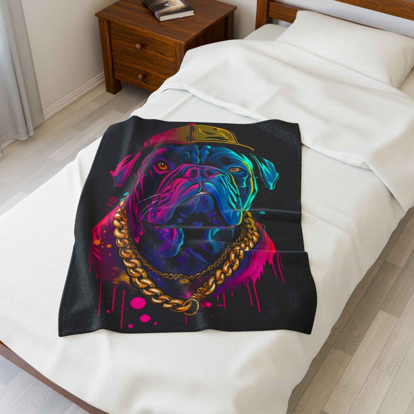 Colorful Dog-Themed Blanket