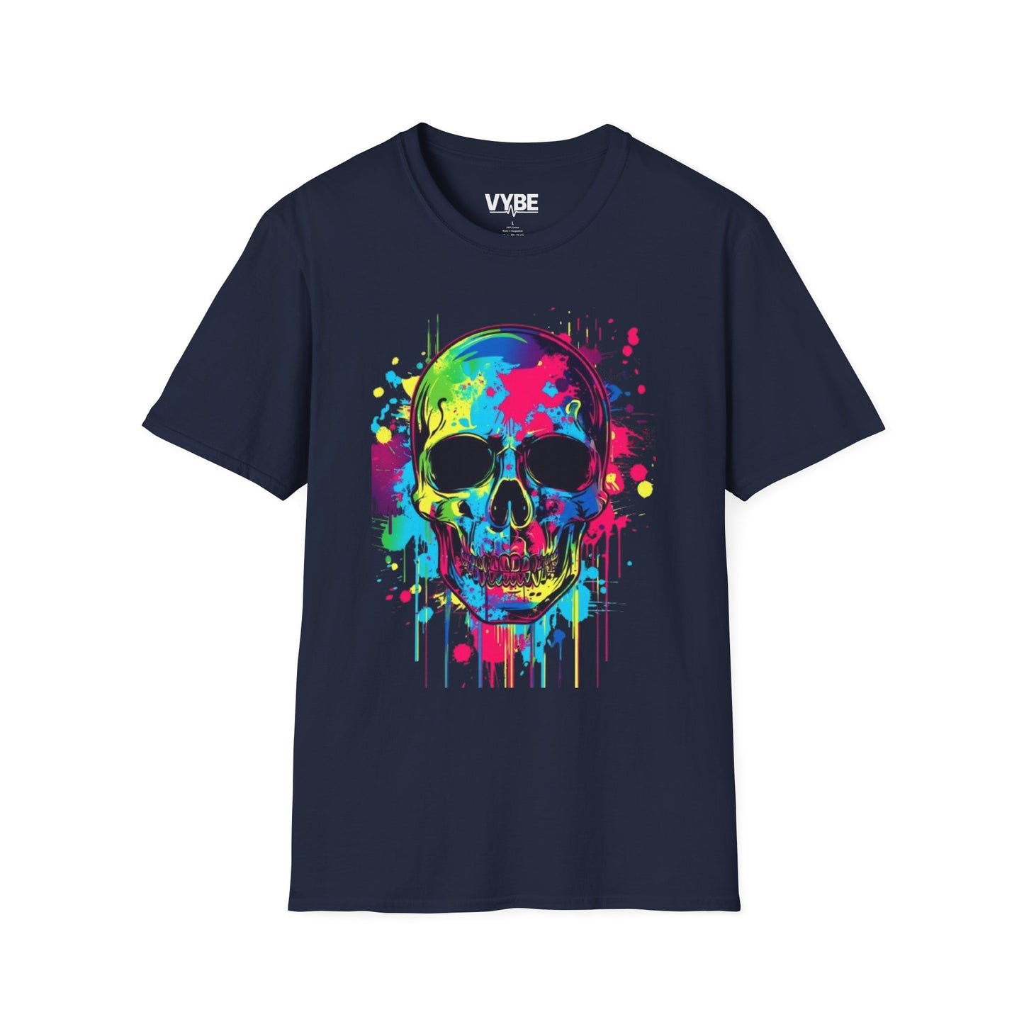 Neon- Skull Graphic T-Shirt - VYBE Shop