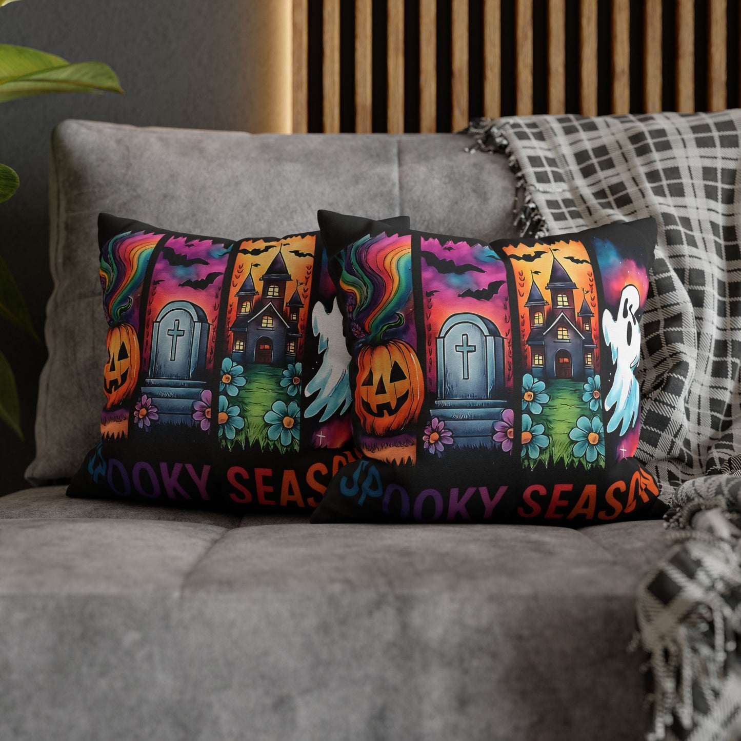 Halloween Pillowcase for Spooky Season - Cozy Fall Decor, Ghost & Pumpkin Designs for Halloween Parties and Gifts - VYBE Shop