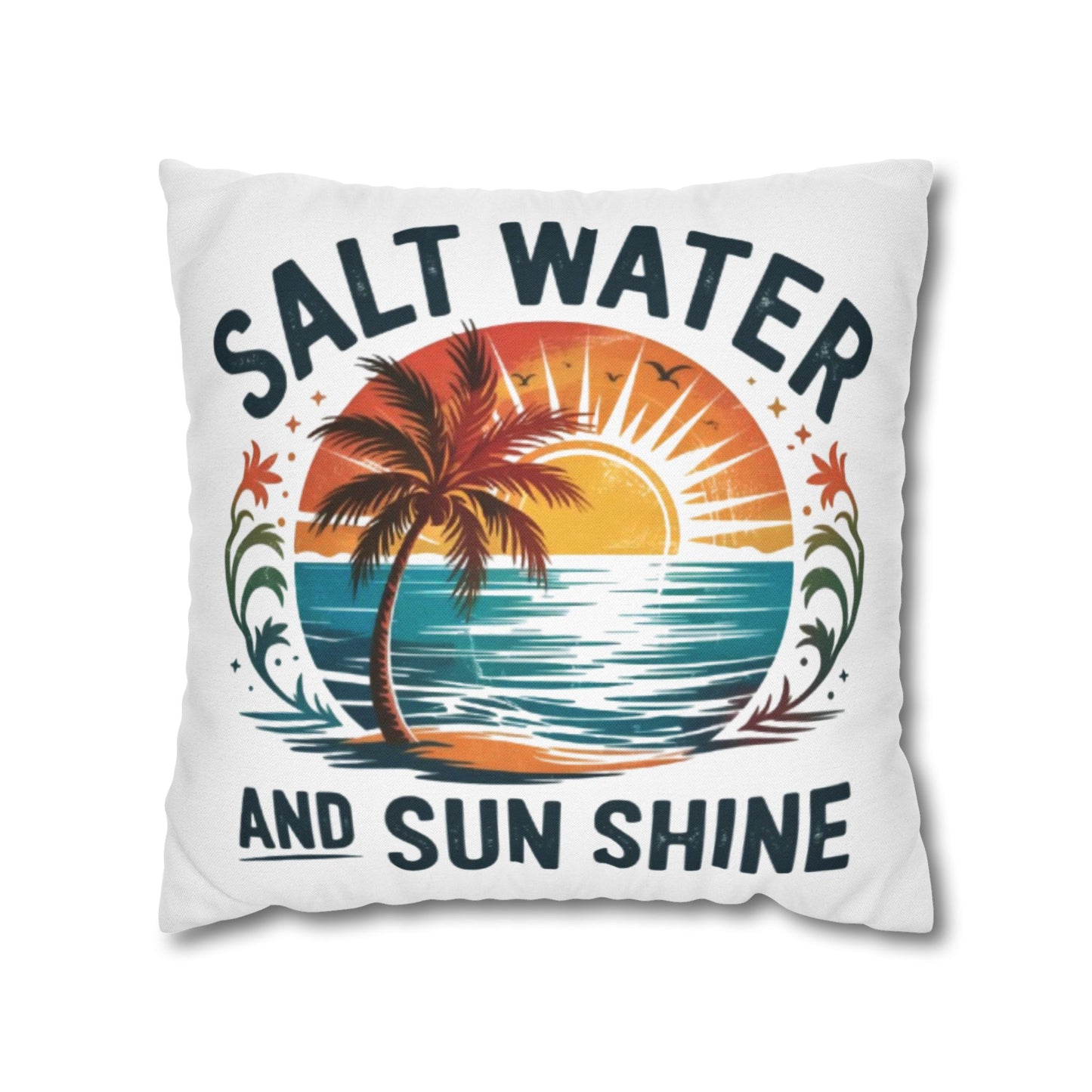 Tropical Beach Pillowcase with Sunset Vibes, Nautical Home Decor, Beach House Gift, Ocean Lover's Pillow Cover, Summer Decor - VYBE Shop