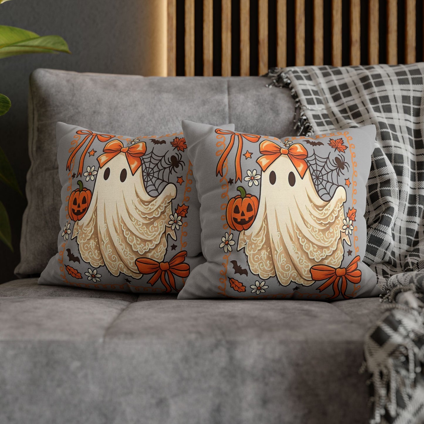 Halloween Ghost Pillowcase - Cozy Decorative Pillow for Fall Home Decor and Spooky Gifts - VYBE Shop