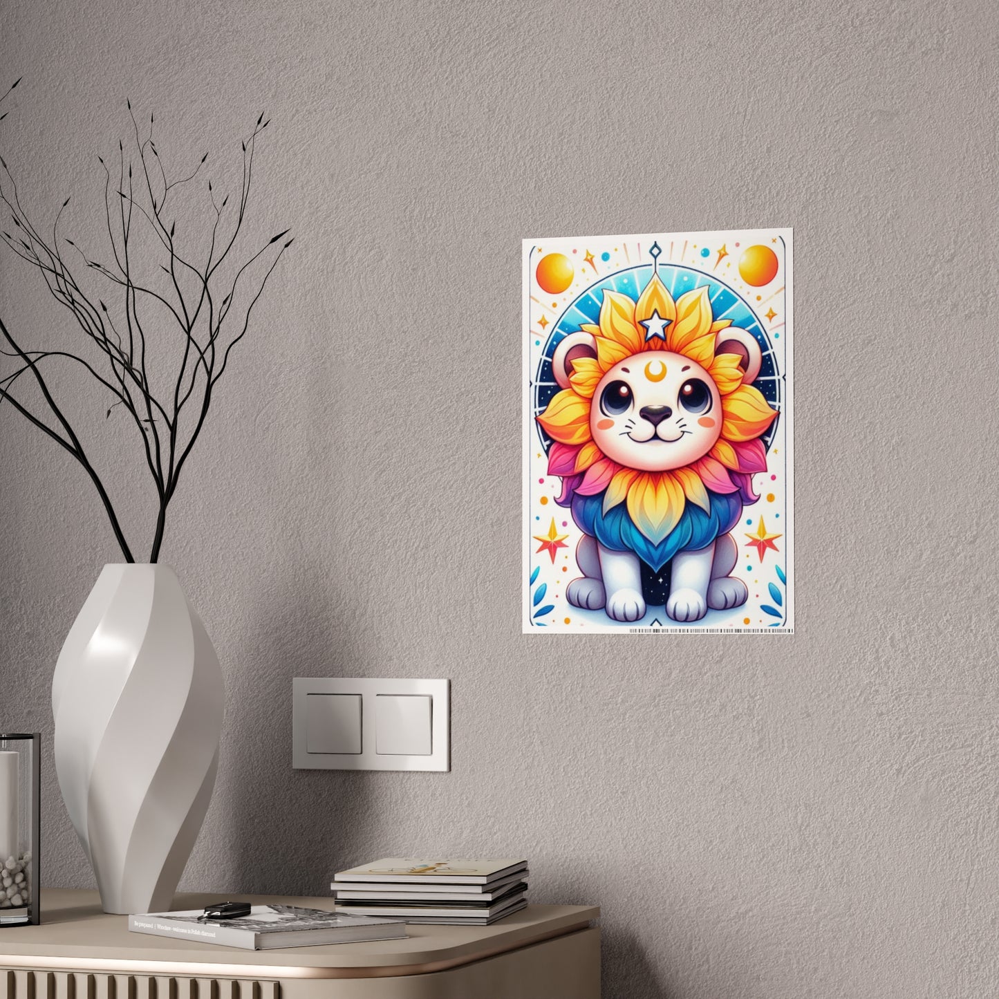 Colorful Lion Art Print Poster - Glossy Wall Decor for Vibrant Spaces - VYBE Shop