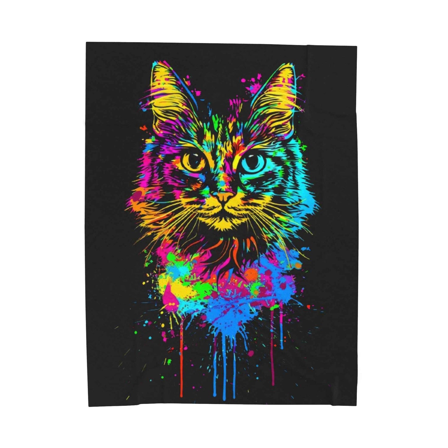 Colorful Cat Plush Blanket