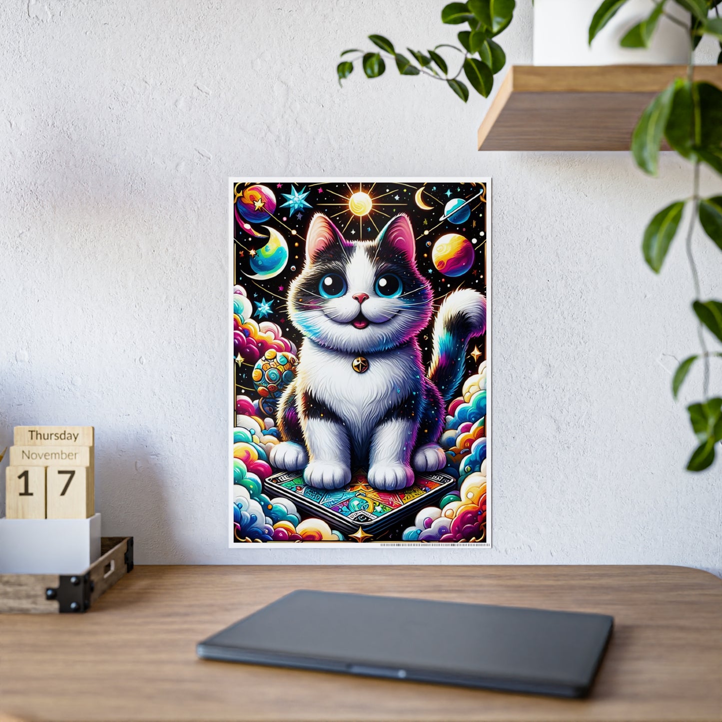 Cosmic Cat Posters - Colorful Wall Art for a Whimsical Home - VYBE Shop
